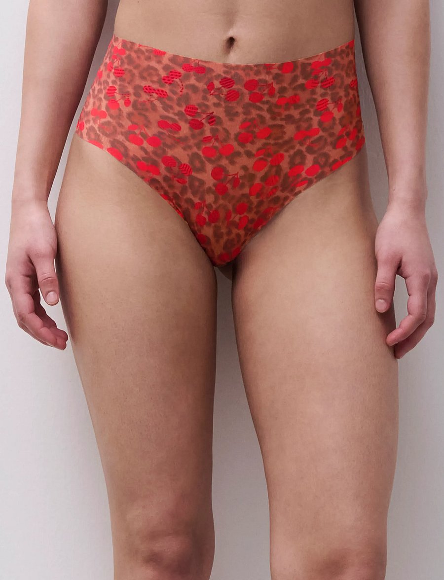 CHANTELLE - Pulpies High Waisted Full Brief - midi & maxi slips - cherry leo - 0