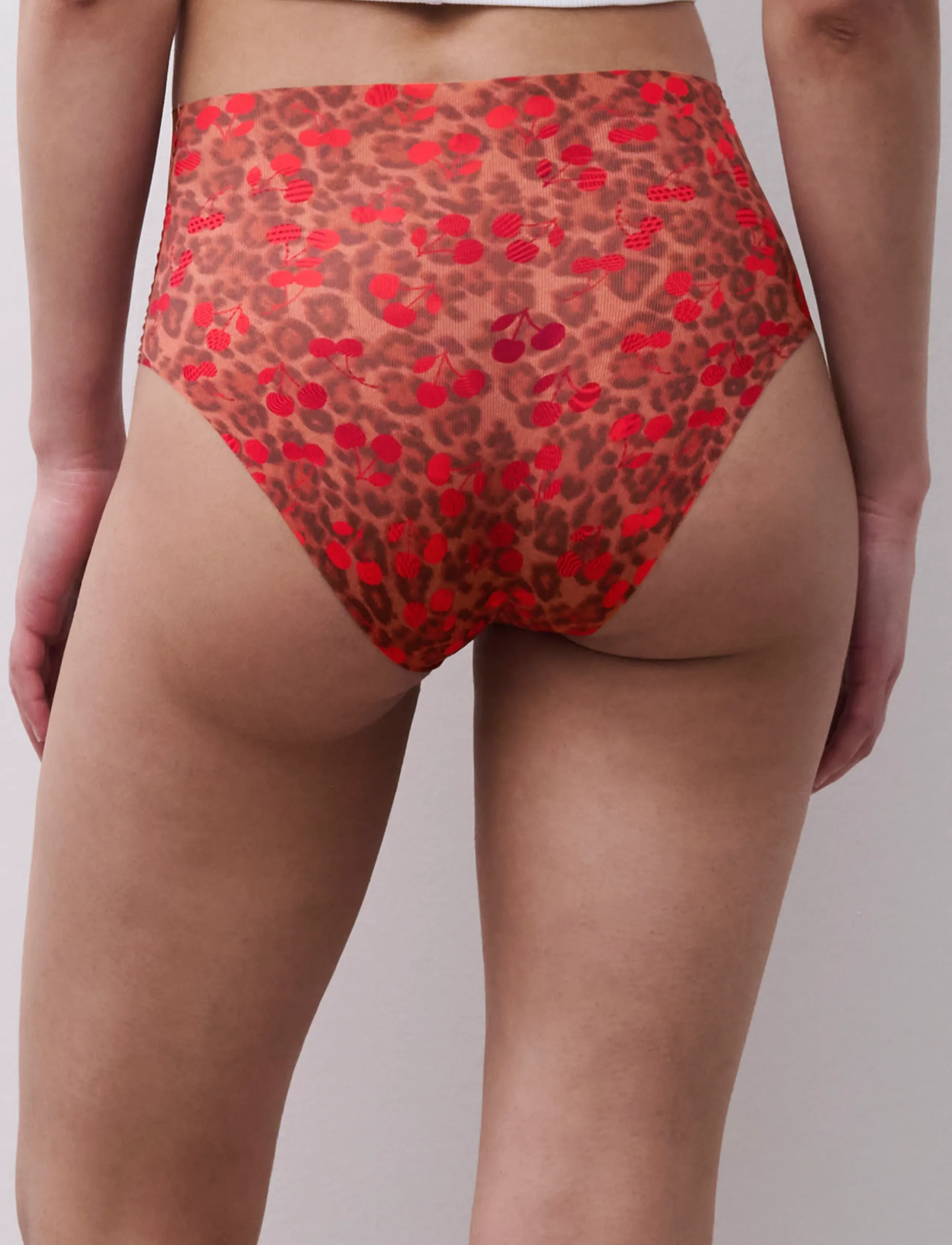 CHANTELLE - Pulpies High Waisted Full Brief - midi & maxi slips - cherry leo - 4