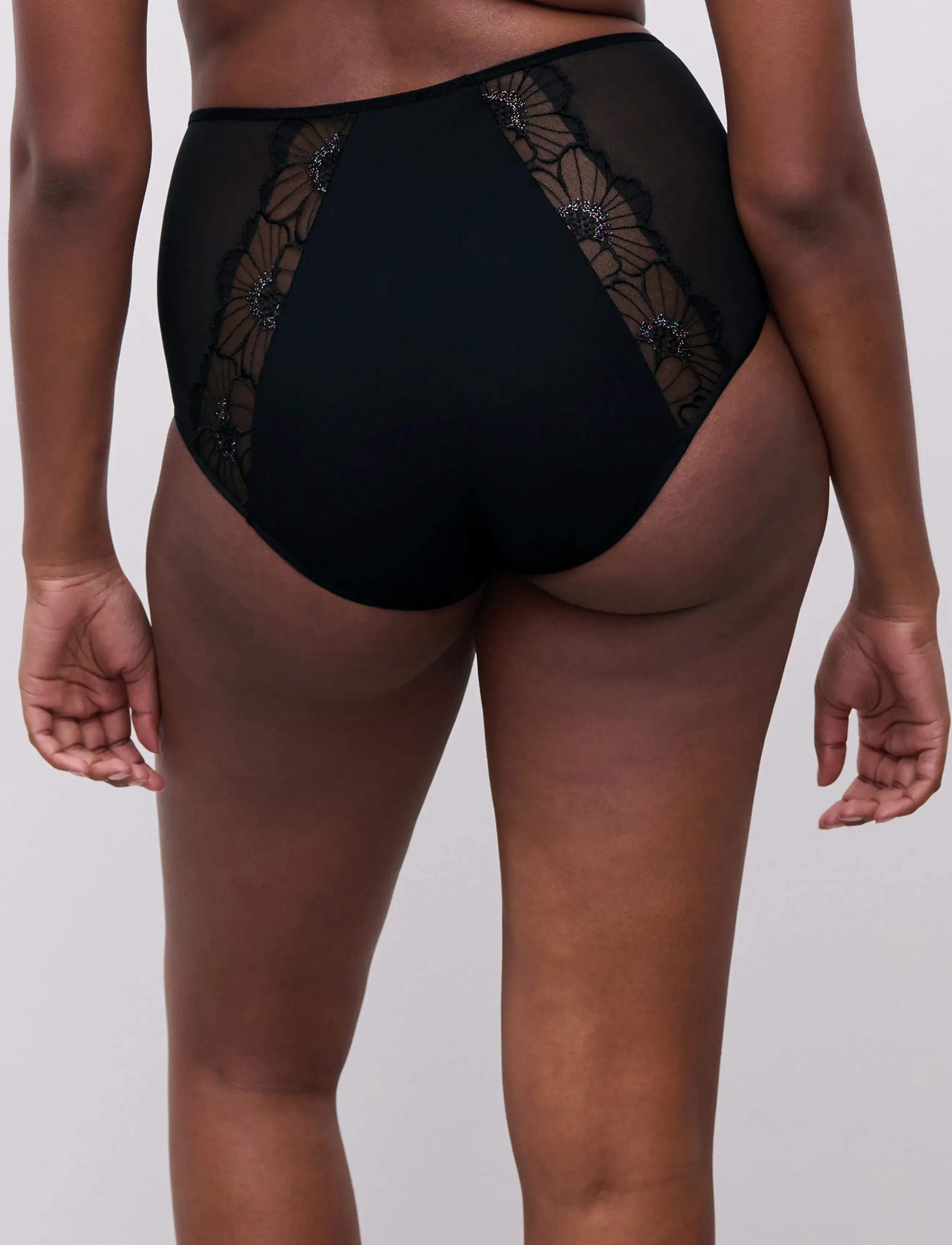 CHANTELLE - LUSH High waist full brief - midit & maxit - festive black - 3
