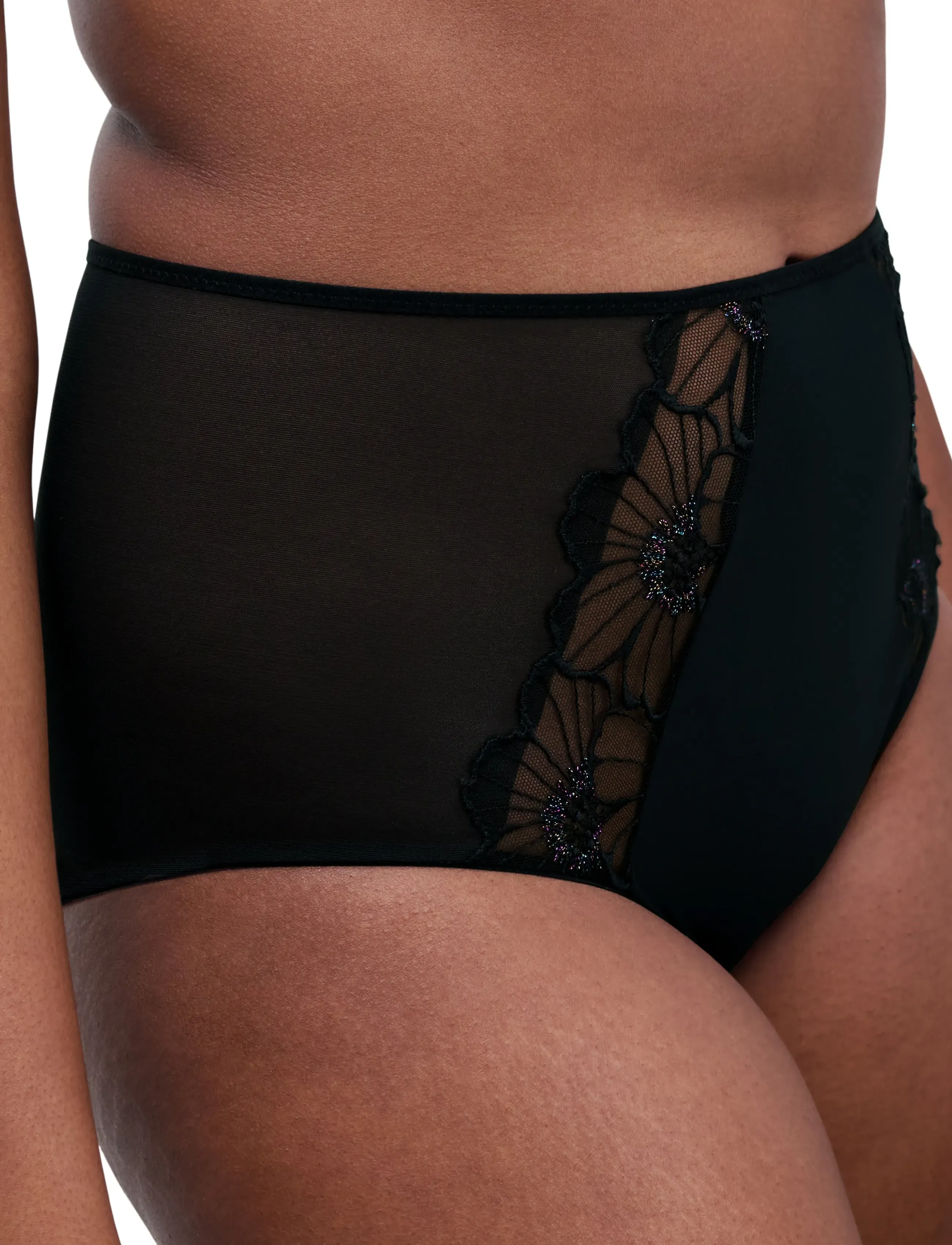 CHANTELLE - LUSH High waist full brief - midit & maxit - festive black - 4