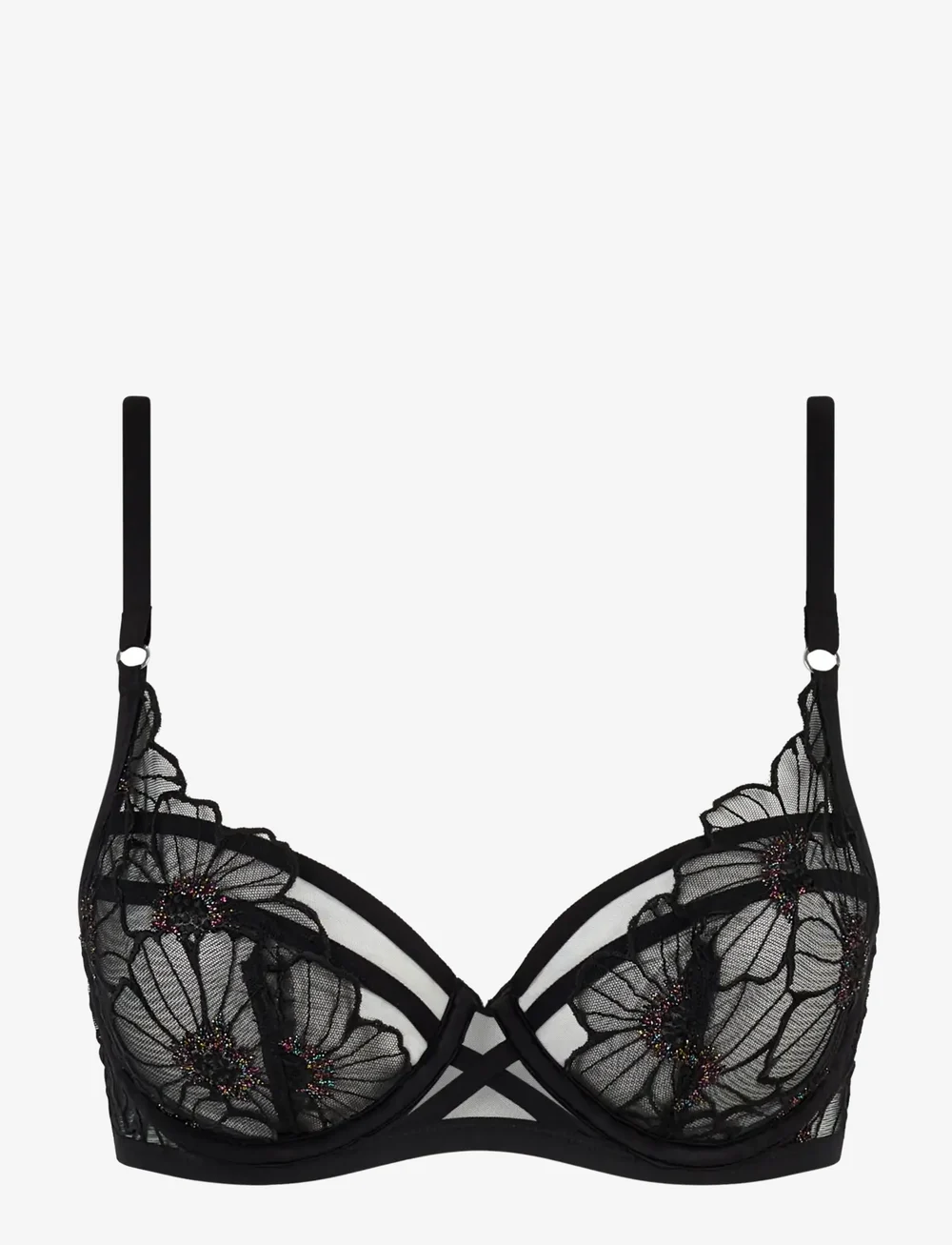 CHANTELLE - LUSH Underwire Covering bra - balconette bhs - festive black - 1