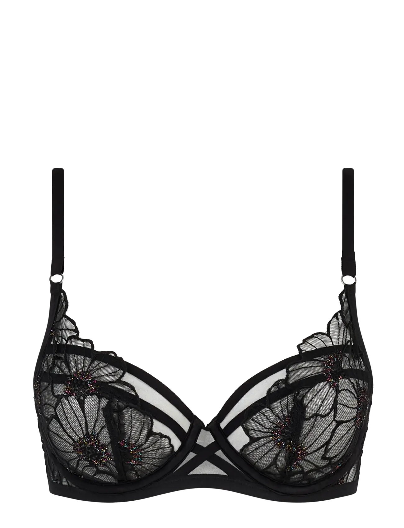 CHANTELLE Lush Covering underwired bra - Balconette BH - FESTIVE BLACK / black