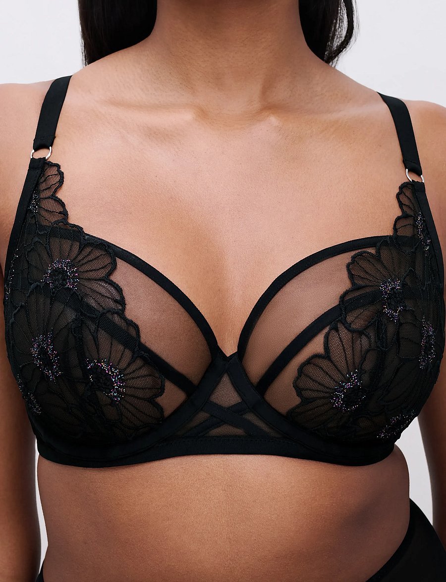 CHANTELLE - LUSH Underwire Covering bra - festive black - 3