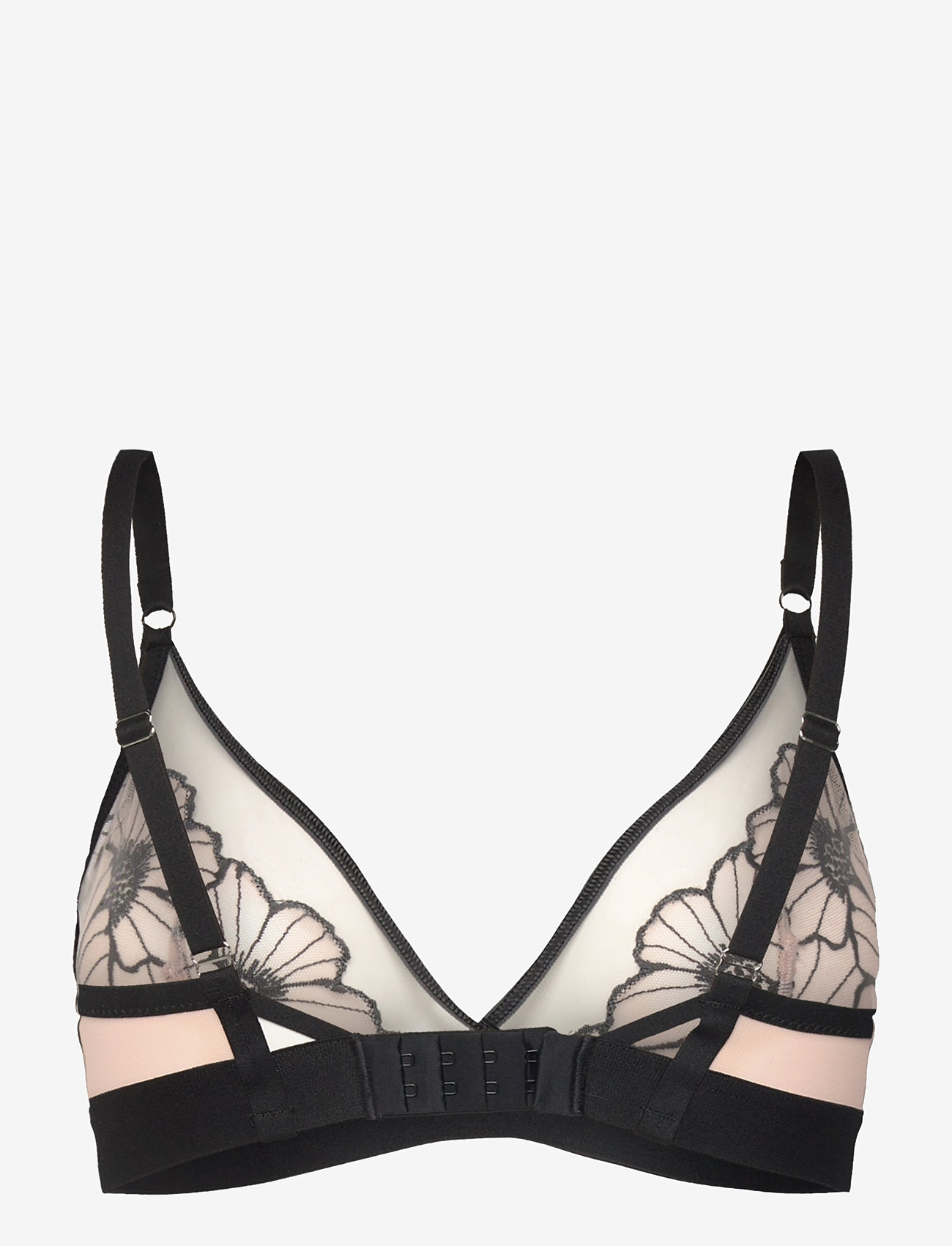 CHANTELLE - Lush Wirefree triangle bra - bralette - black / soft pink - 2