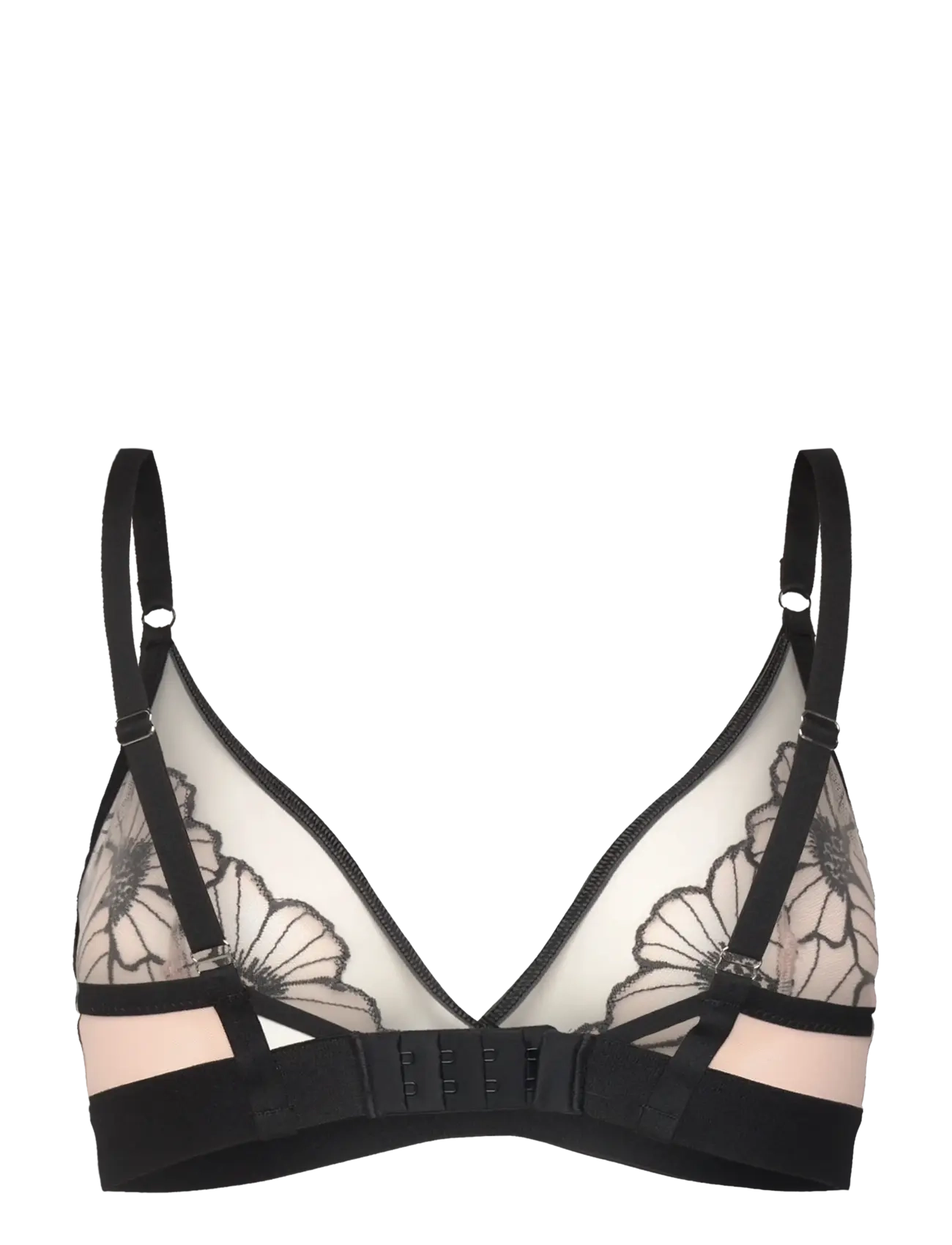 CHANTELLE - LUSH Wirefree triangle bra - mjúkir brjóstahaldarar - black / soft pink - 2