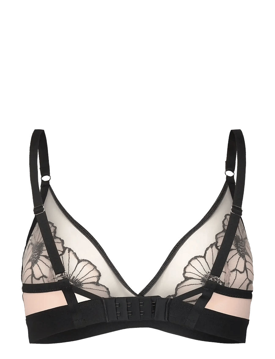 CHANTELLE - LUSH Wirefree triangle bra - bralette - black / soft pink - 2