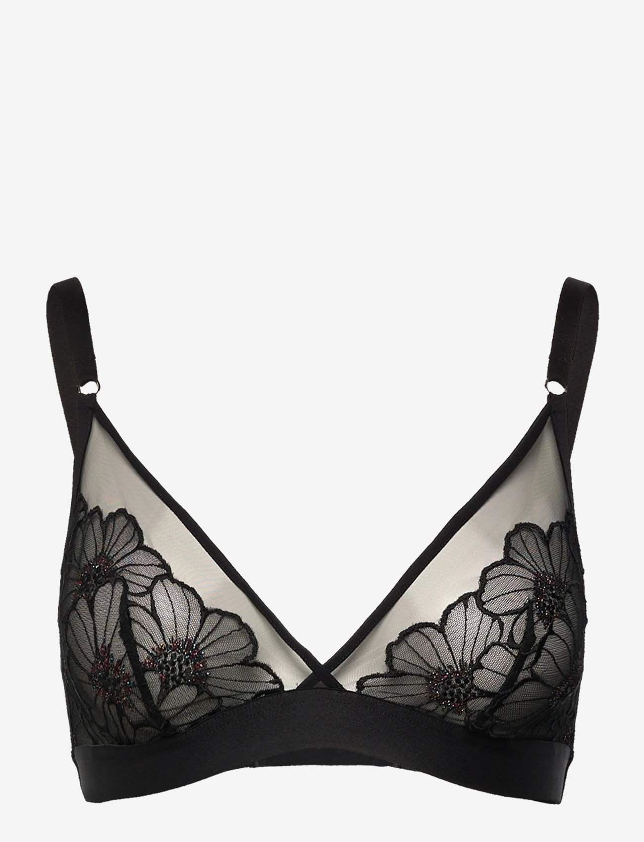 CHANTELLE - Lush Wirefree triangle bra - bralette - festive black - 1