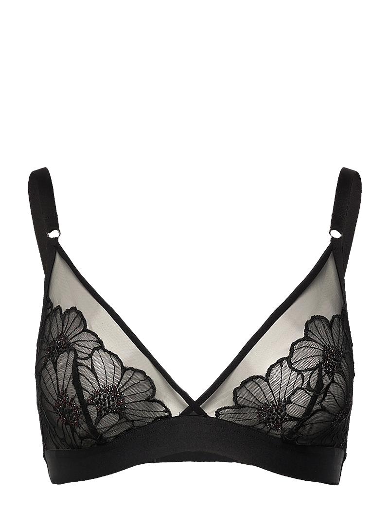 CHANTELLE - Lush Wirefree triangle bra - bralette - festive black - 1