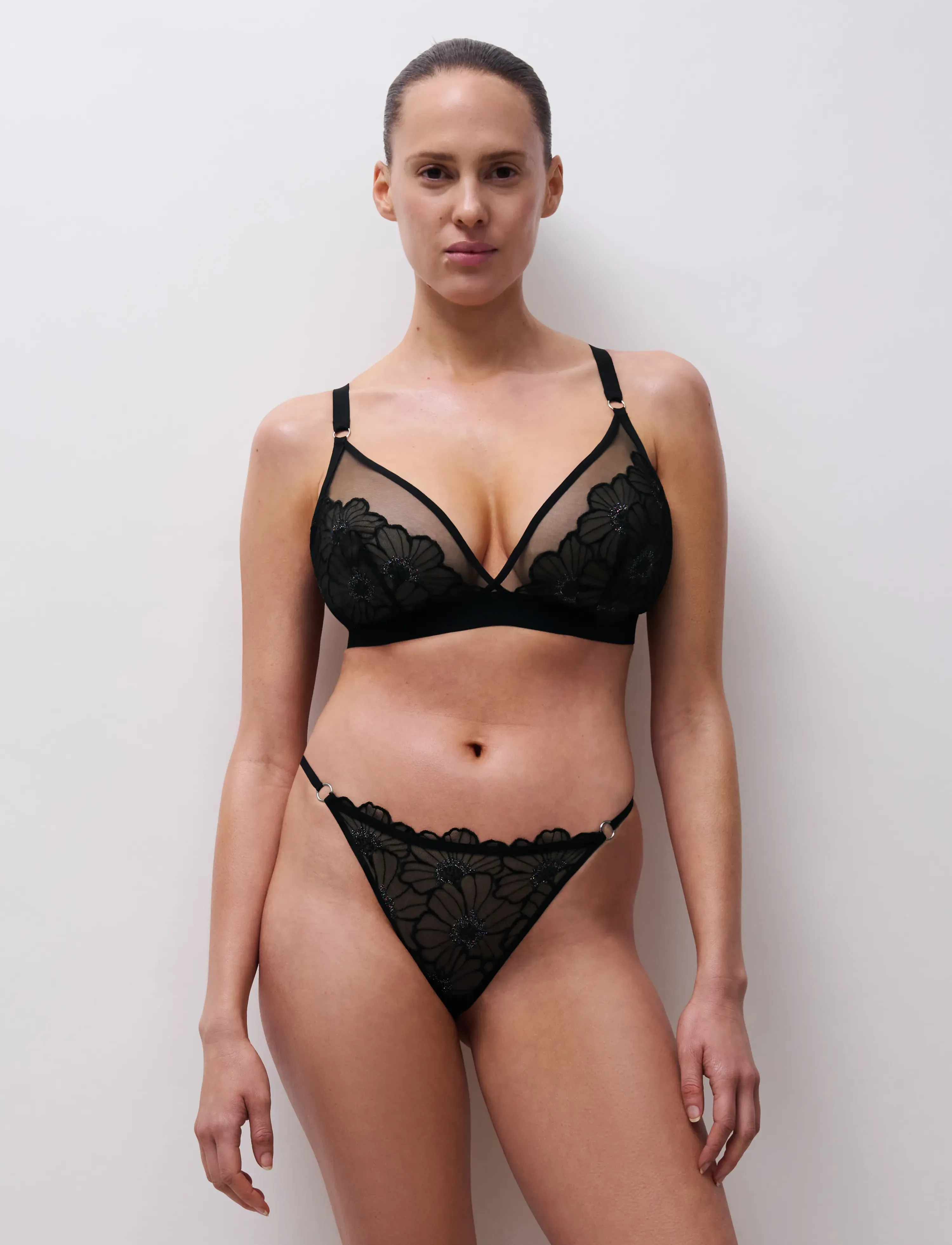 CHANTELLE - LUSH Wirefree triangle bra - festive black - 5