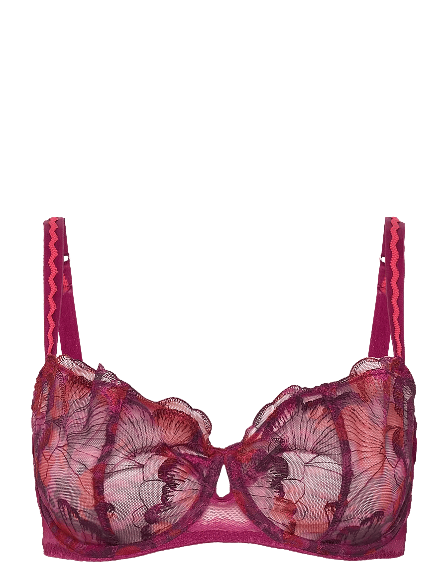 CHANTELLE - LILY Underwire half cup bra - traadiga rinnahoidjad - dark fushia multico - 1