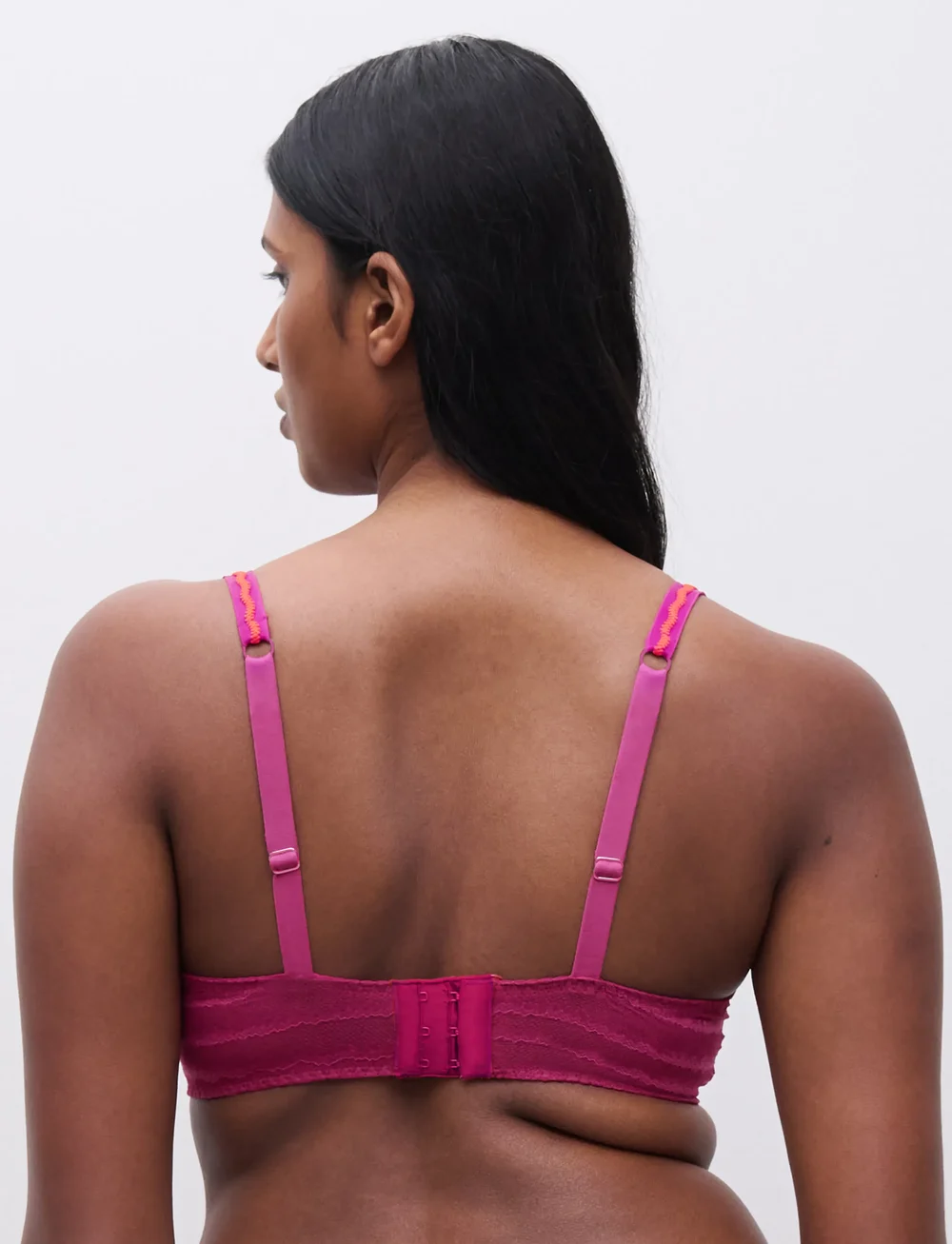 CHANTELLE - LILY Underwire half cup bra - wired bras - dark fushia multico - 4