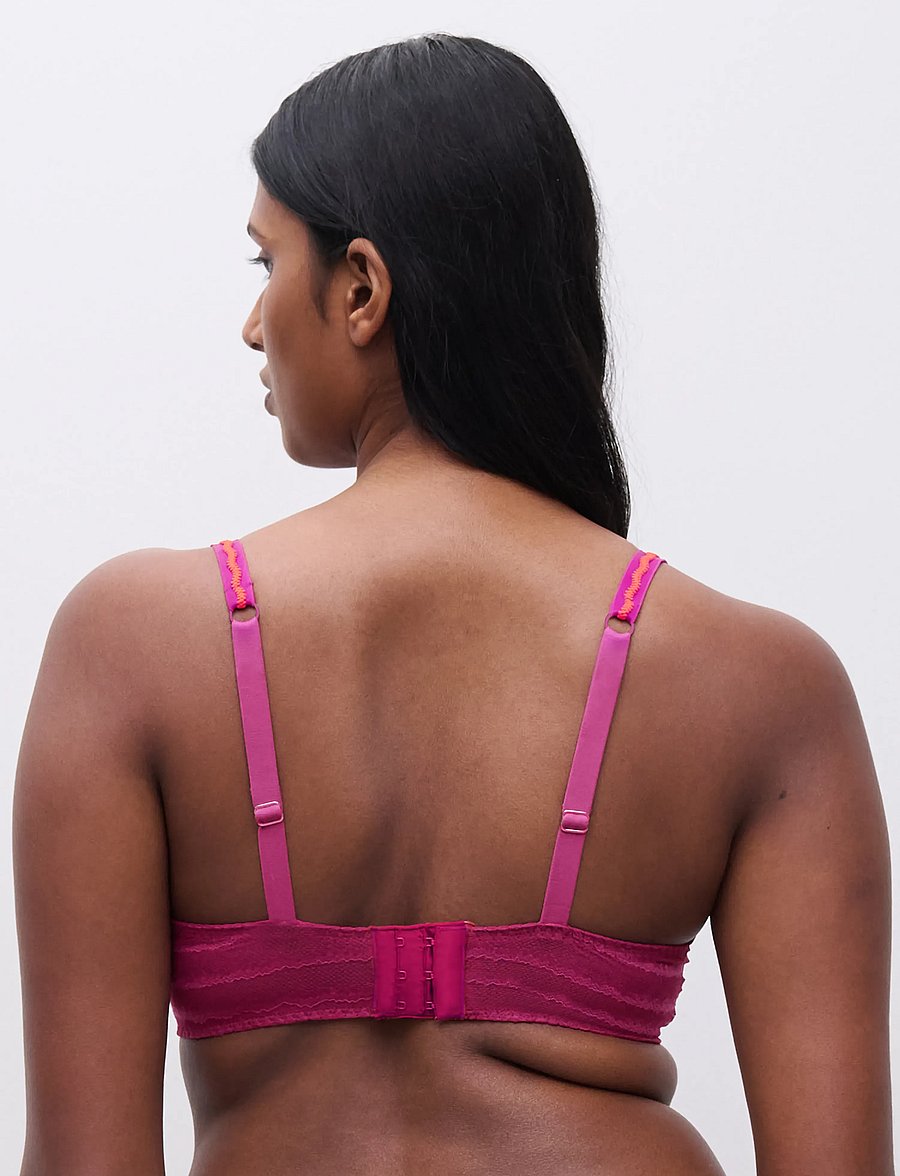 CHANTELLE - LILY Underwire half cup bra - traadiga rinnahoidjad - dark fushia multico - 4