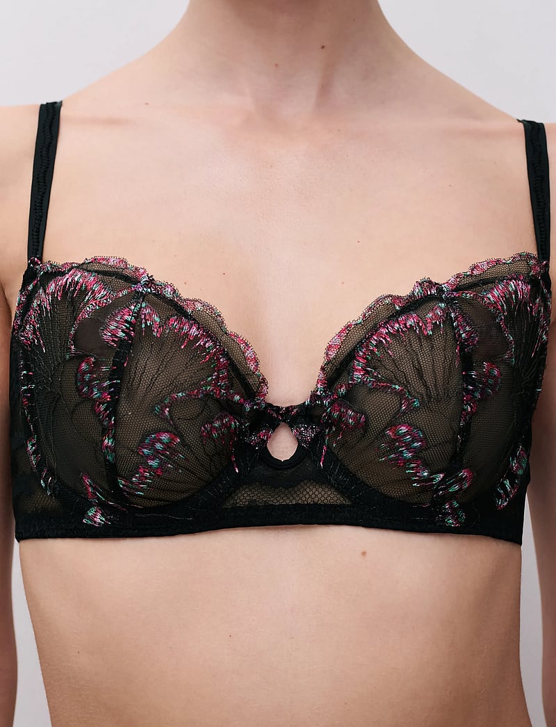 CHANTELLE - LILY Underwire half cup bra - traadiga rinnahoidjad - romantic black - 3