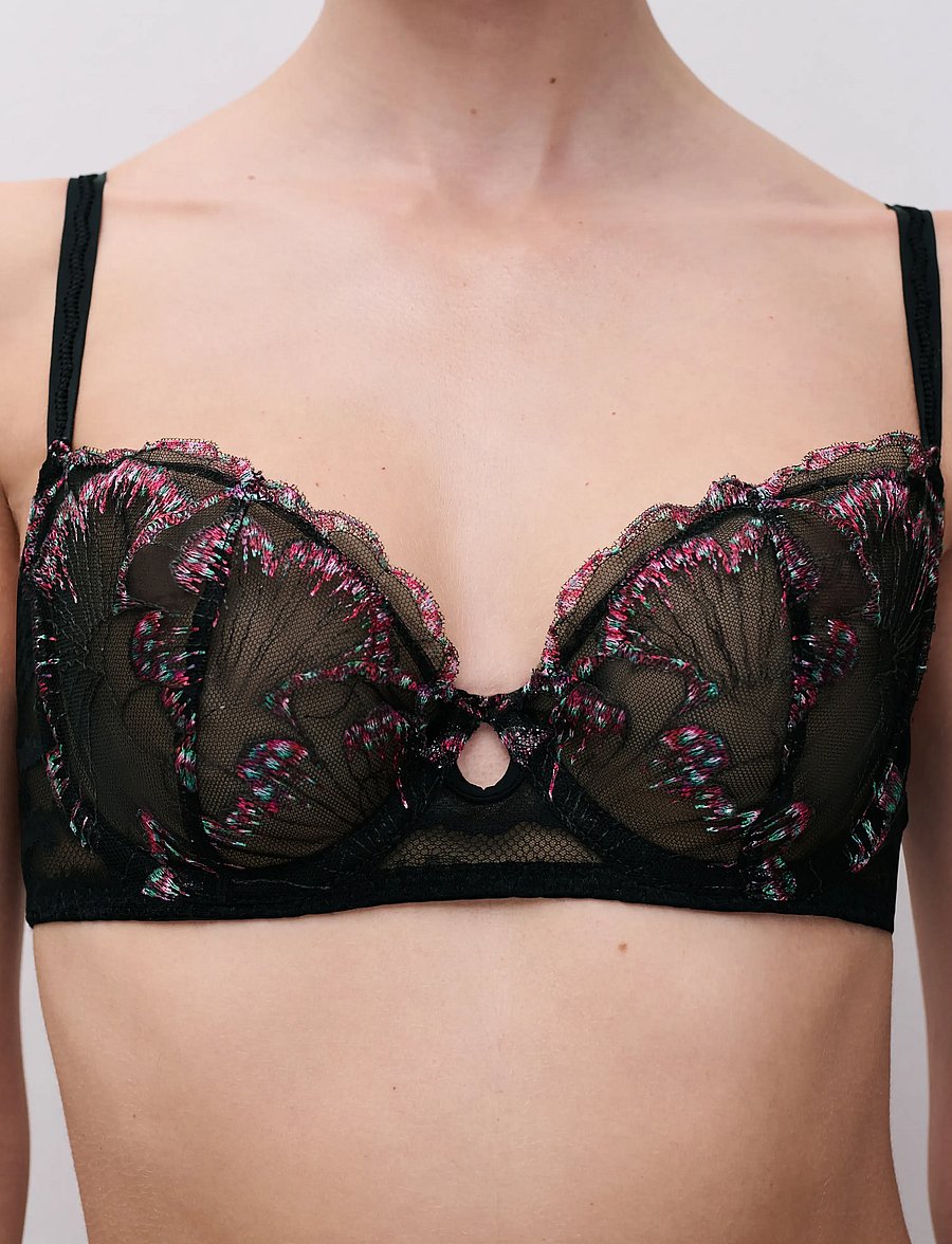 CHANTELLE - LILY Underwire half cup bra - krūšturi ar stīpiņām - romantic black - 3