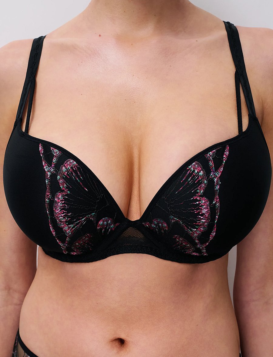 CHANTELLE - LILY Extra push t-shirt bra - brjóstahaldarar með vírum - romantic black - 3