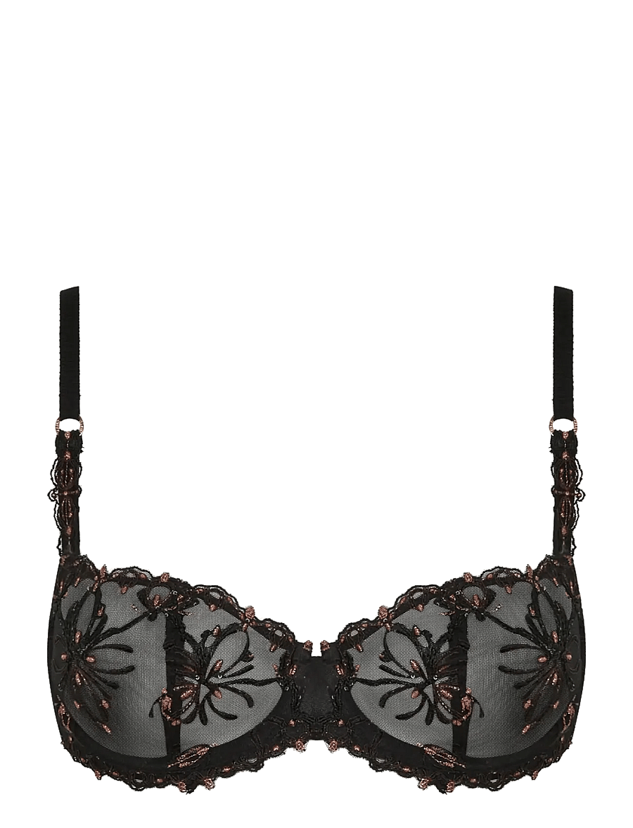 CHANTELLE - Champs Elysees Half-cup balcony bra - balconette bras - dazzling black - 1