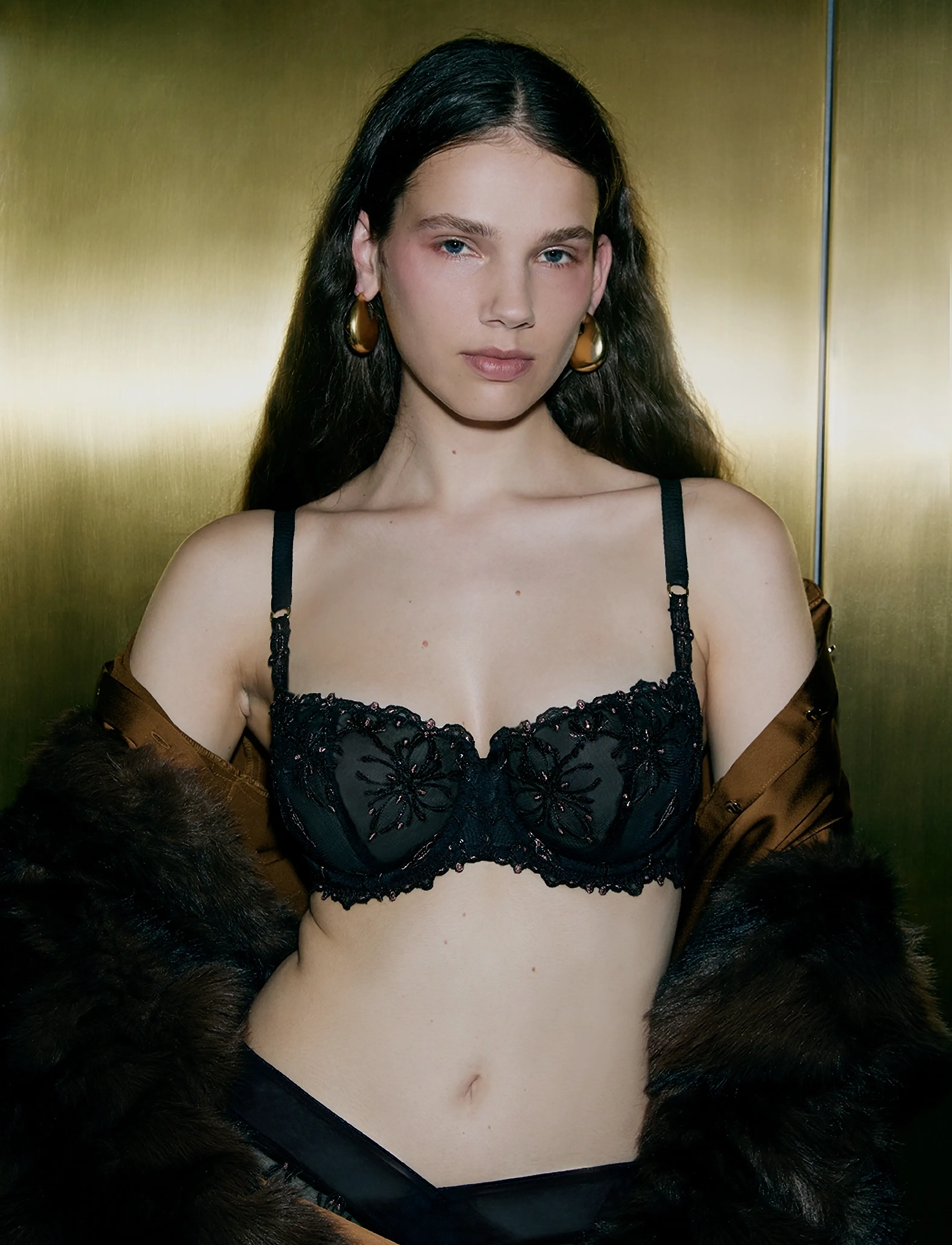CHANTELLE - Champs Elysees Half-cup balcony bra - balconette bras - dazzling black - 3