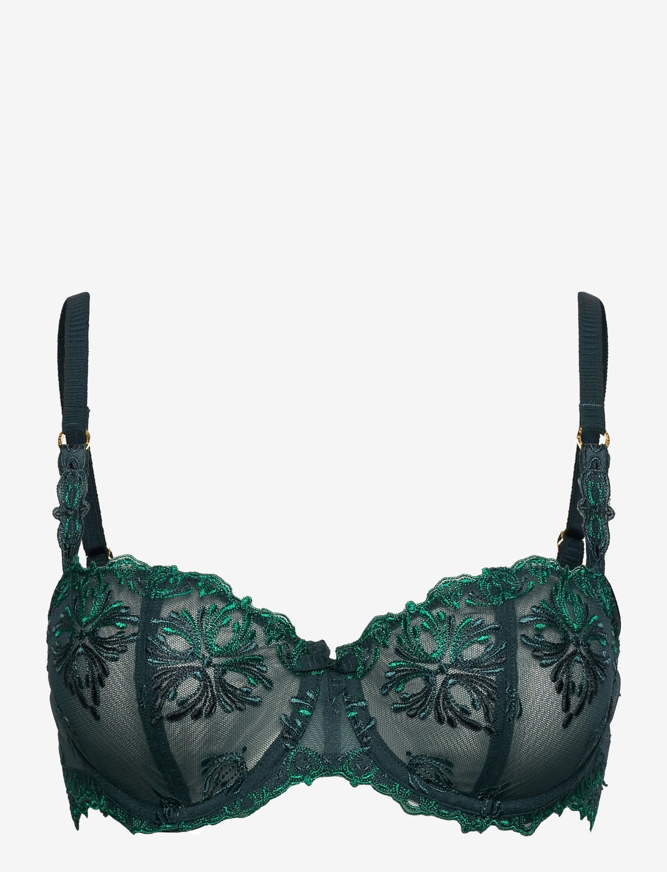 CHANTELLE - Champs Elysees Half-Cup Balcony Bra - bh:ar med bygel - eden green multico - 1