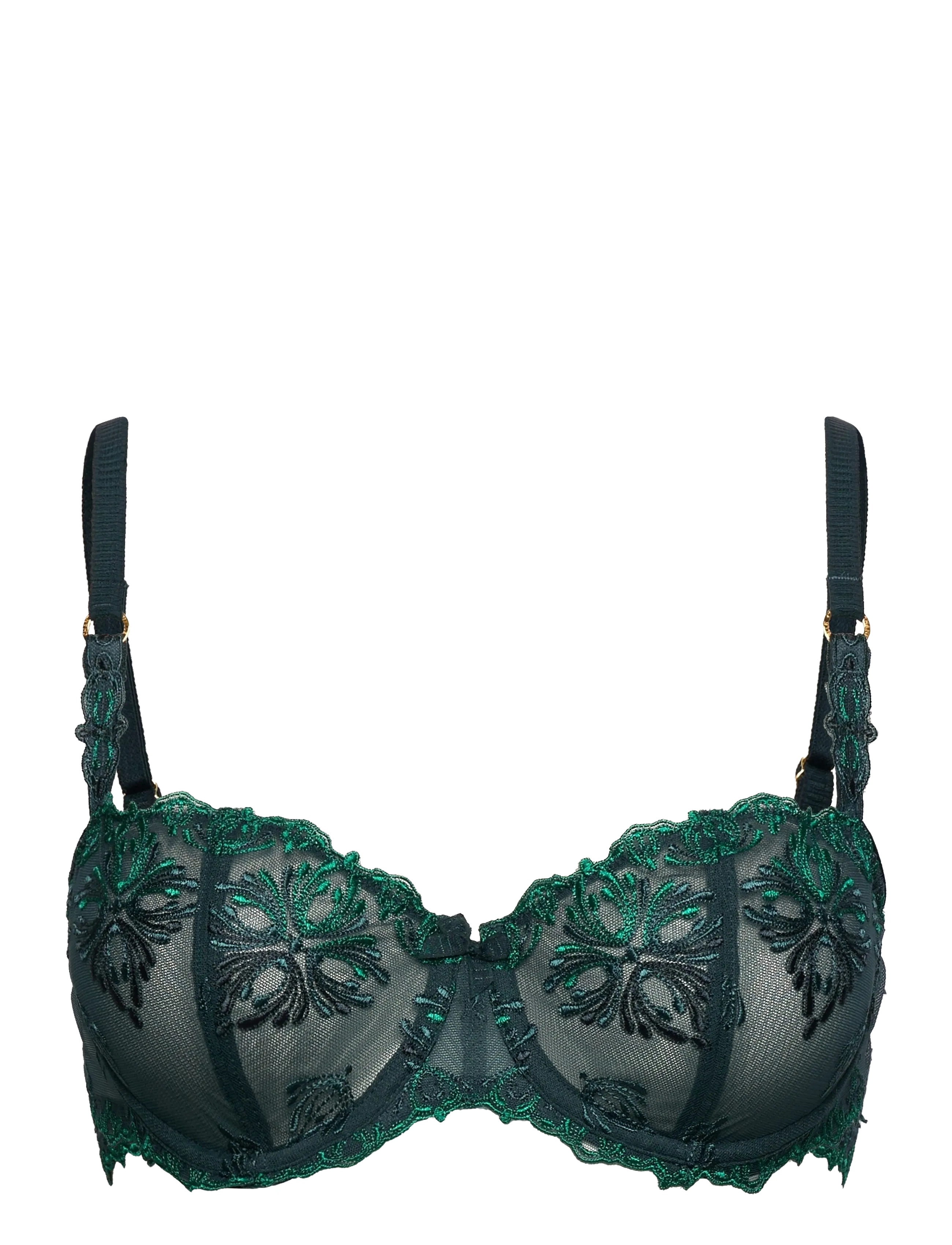 CHANTELLE Champs Elysees Half-cup balcony bra - Balconette BH:ar - EDEN GREEN MULTICO / green