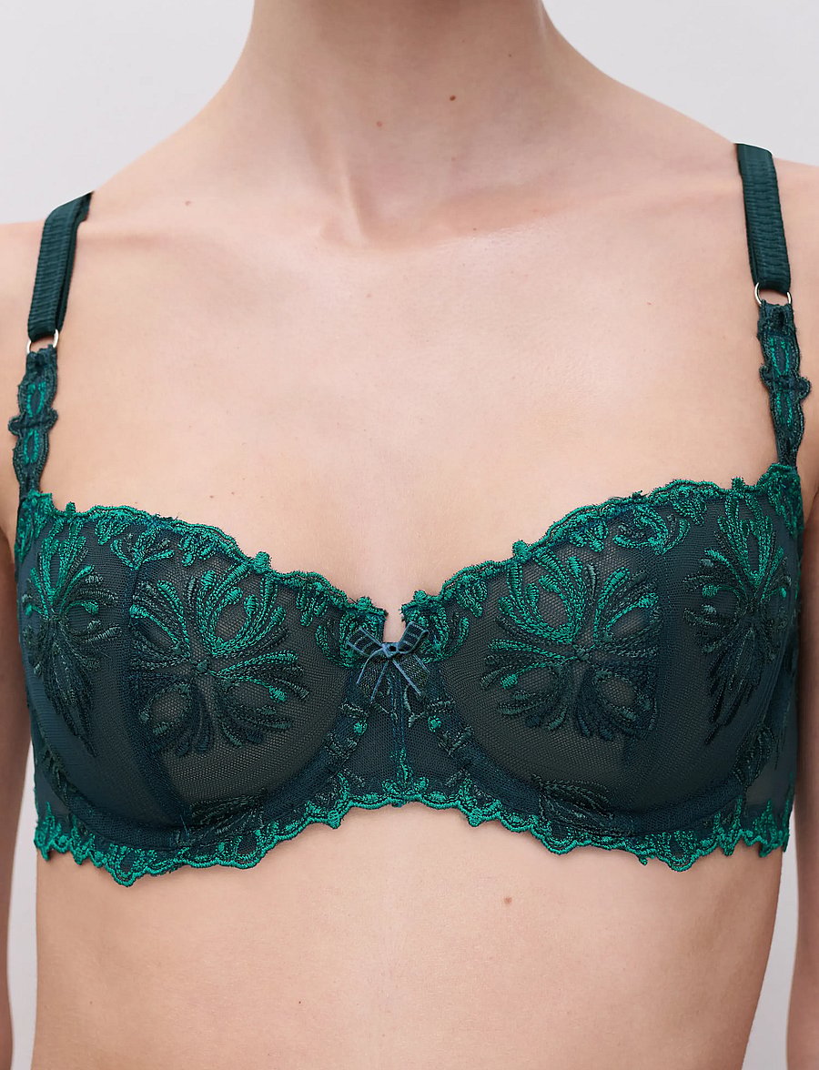 CHANTELLE - Champs Elysees Half-cup balcony bra - balconette bh:ar - eden green multico - 3