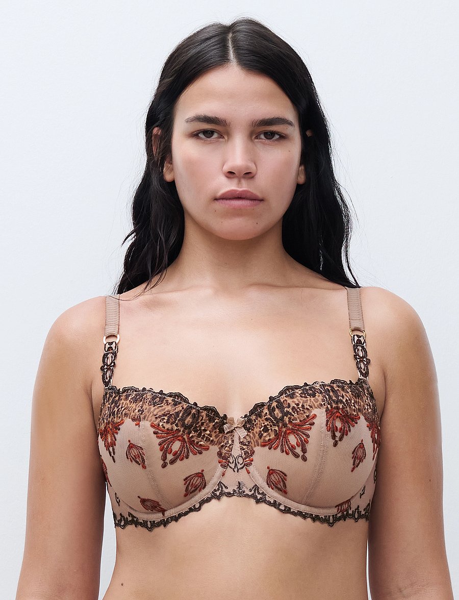 CHANTELLE - Champs Elysees Half Cup Bra - balconette bh:ar - feline print - 0