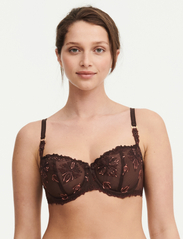 CHANTELLE - Champs Elysees Half Cup Bra - balconette bhs - glossy brown - 2