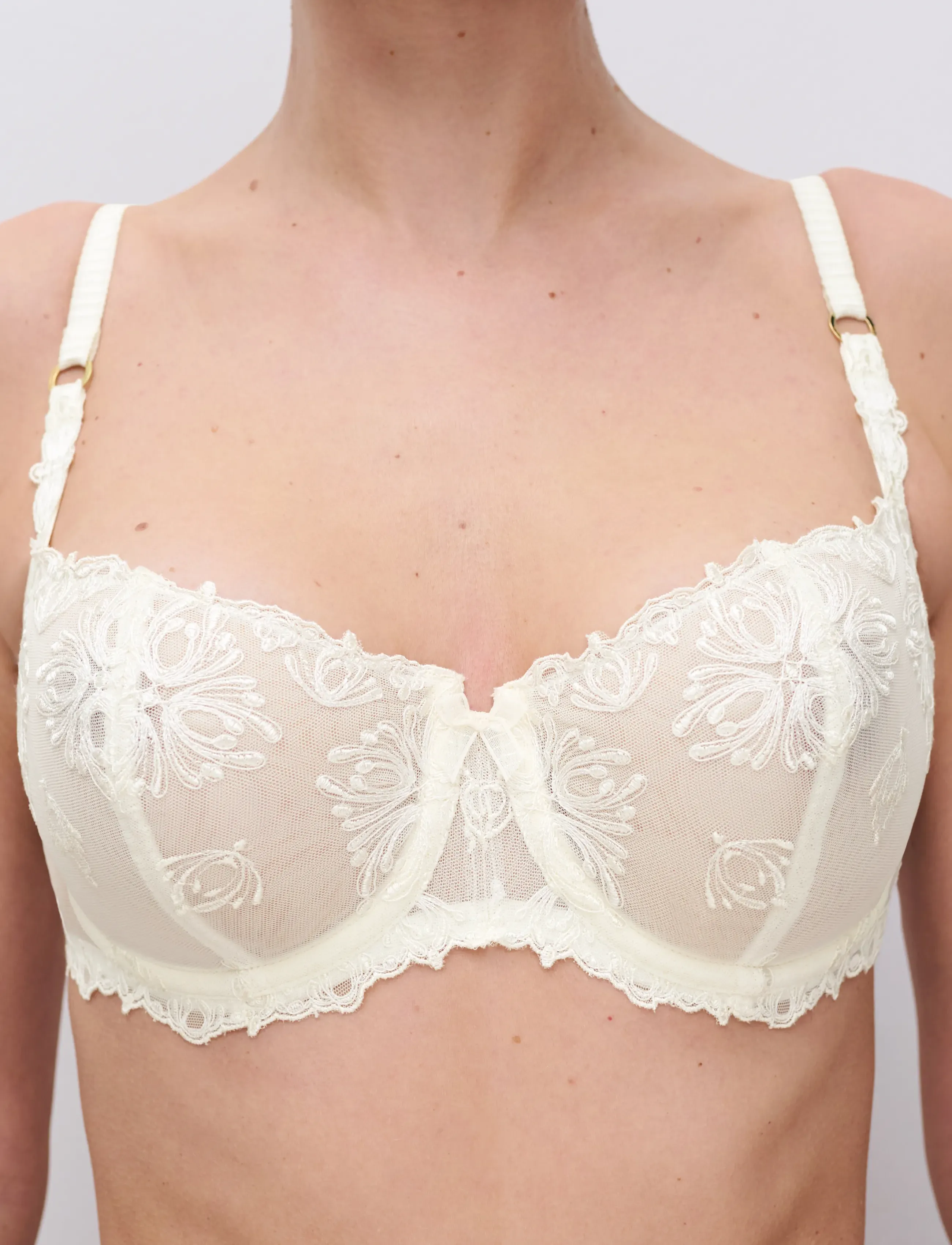 CHANTELLE - Champs Elysees Half-cup balcony bra - balconette bhs - ivory - 5