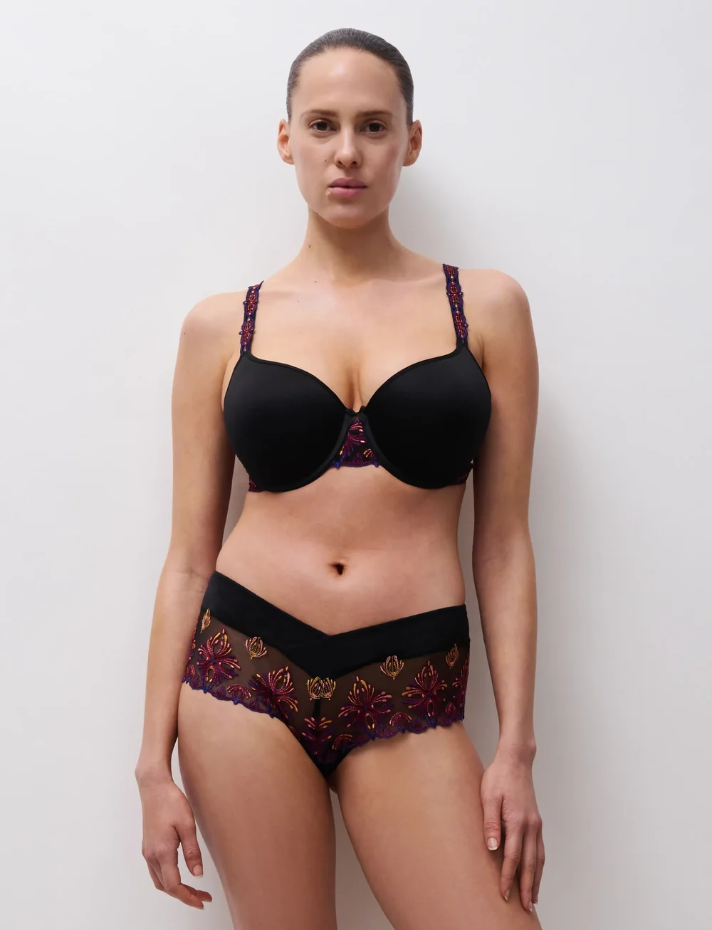 CHANTELLE - CHAMPS ELYSEES T-shirt covering memory bra - t-särkide rinnahoidjad - black jewels - 4