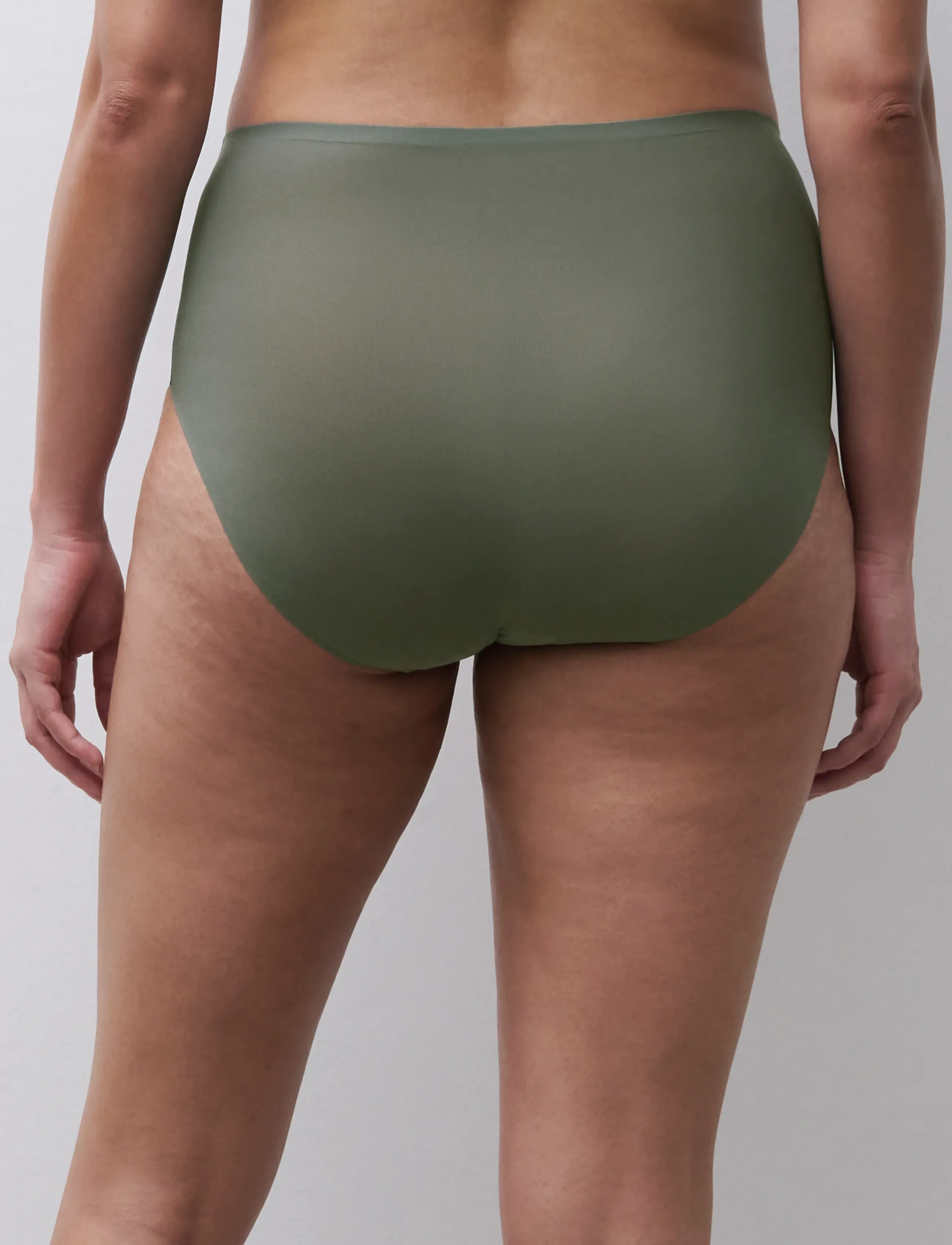 CHANTELLE - Softstretch Highwaisted fullbrief - midi & maxi briefs - vert argile - 2