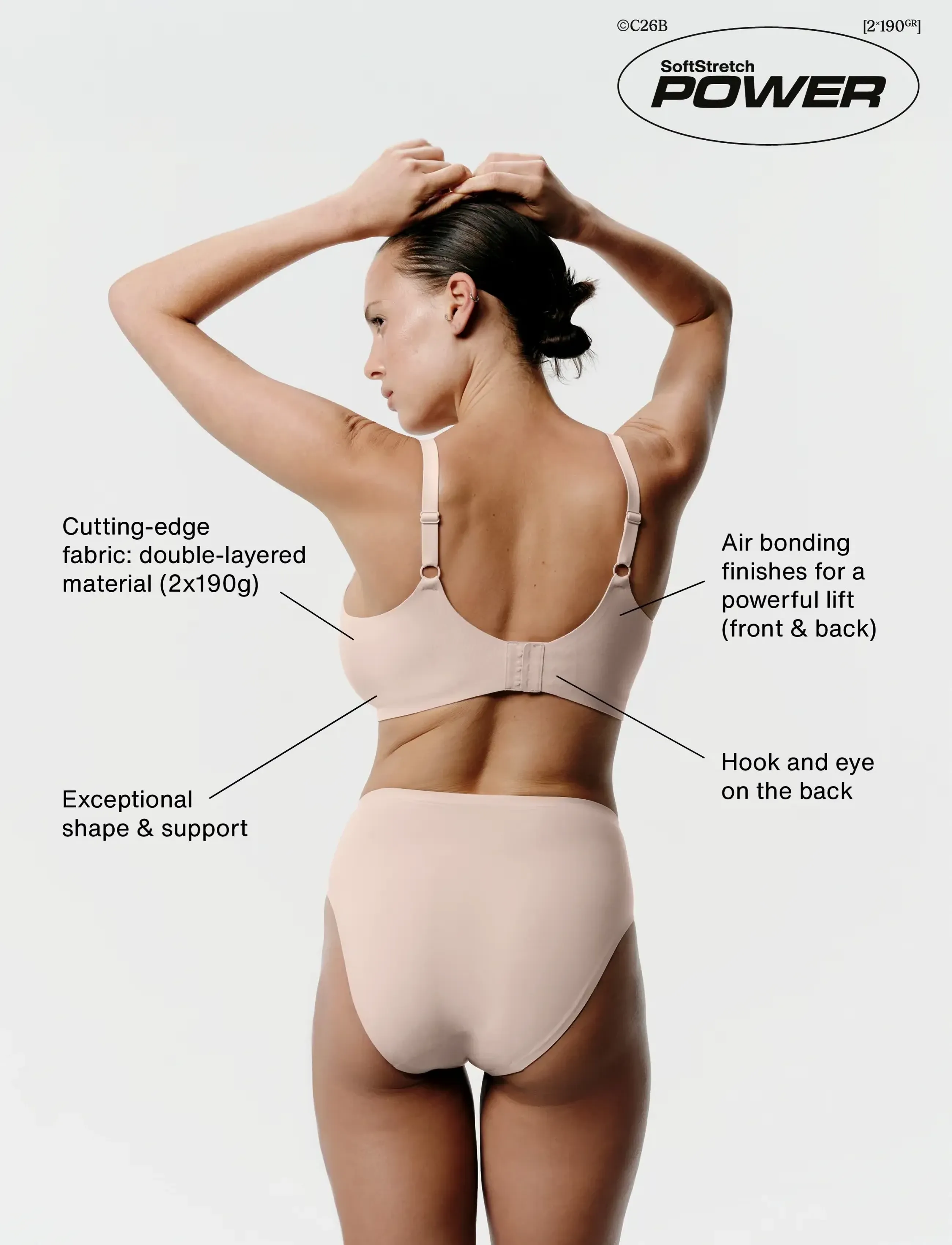 CHANTELLE - SOFTSTRETCH POWER Wirefree top - tugikaarteta rinnahoidjad - golden beige - 3