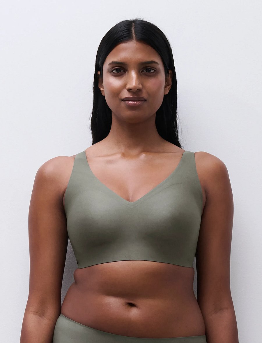 CHANTELLE - Softstretch Power Wirefree top - tugikaarteta rinnahoidjad - vert argile - 0
