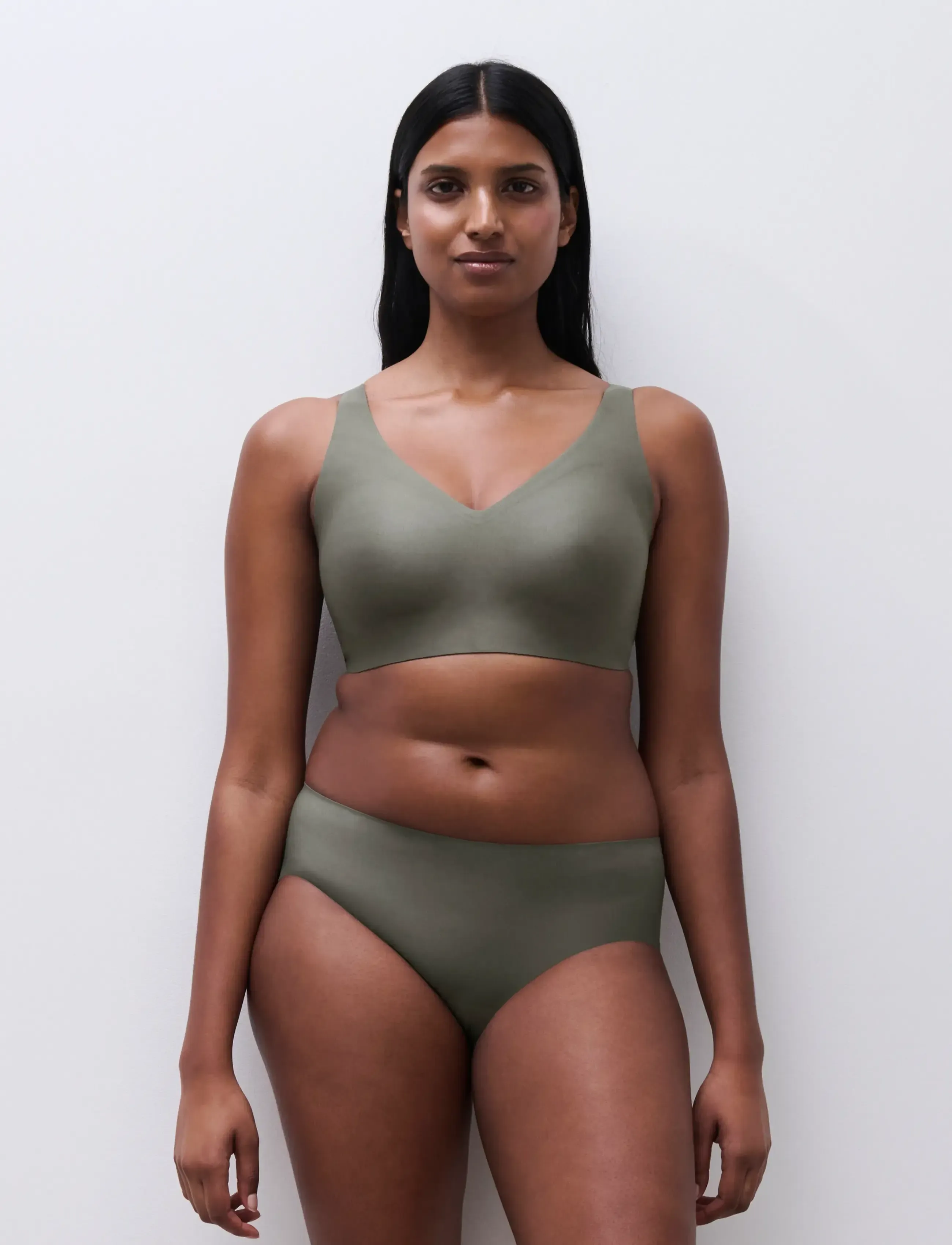 CHANTELLE - Softstretch Power Wirefree top - tugikaarteta rinnahoidjad - vert argile - 2