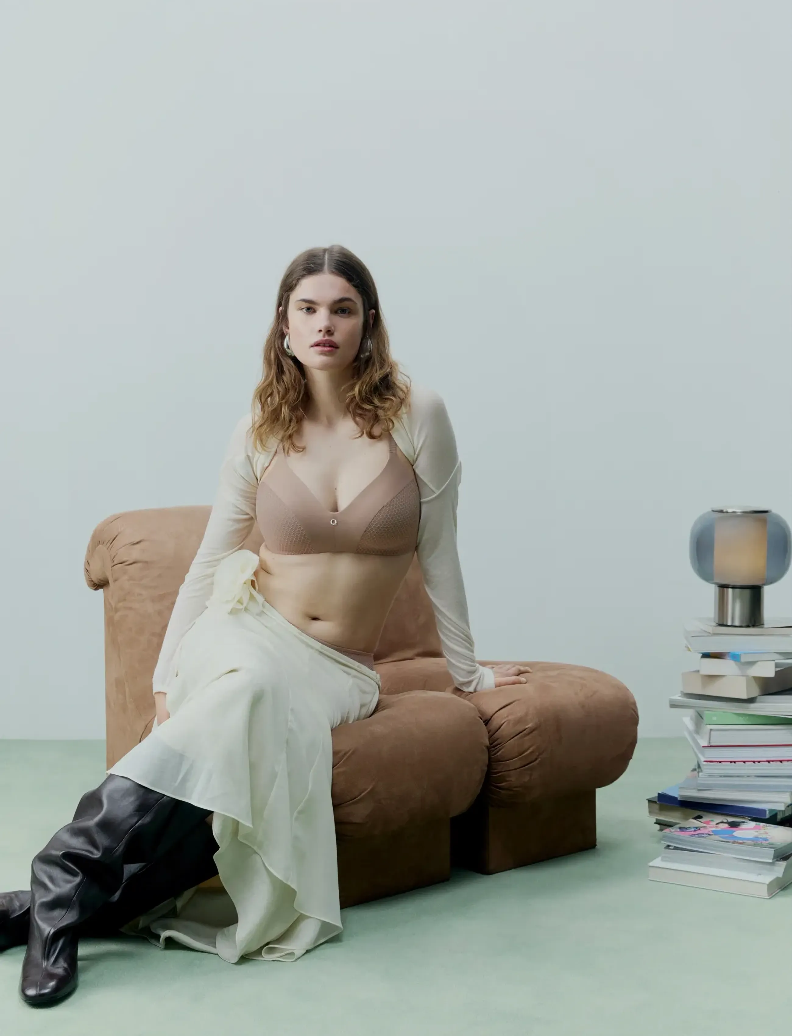CHANTELLE Honey Wirefree Bra, 70 F, Brown, Bløde Bh'Er > Bh'Er Uden Bøjle, Dame