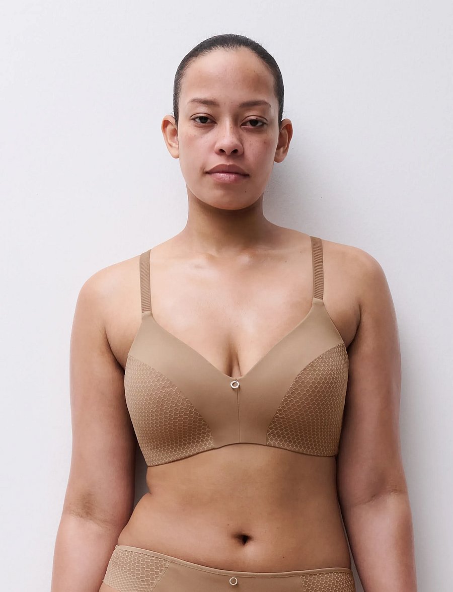 CHANTELLE - Honey Wirefree bra - tugikaarteta rinnahoidjad - coffee latte - 2