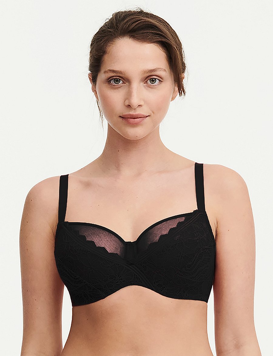 CHANTELLE - Floral Touch Very Covering Underwired bra - kaarituelliset rintaliivit - black - 0