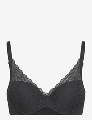 Floral Touch Covering Memory T-Shirt Bra - BLACK