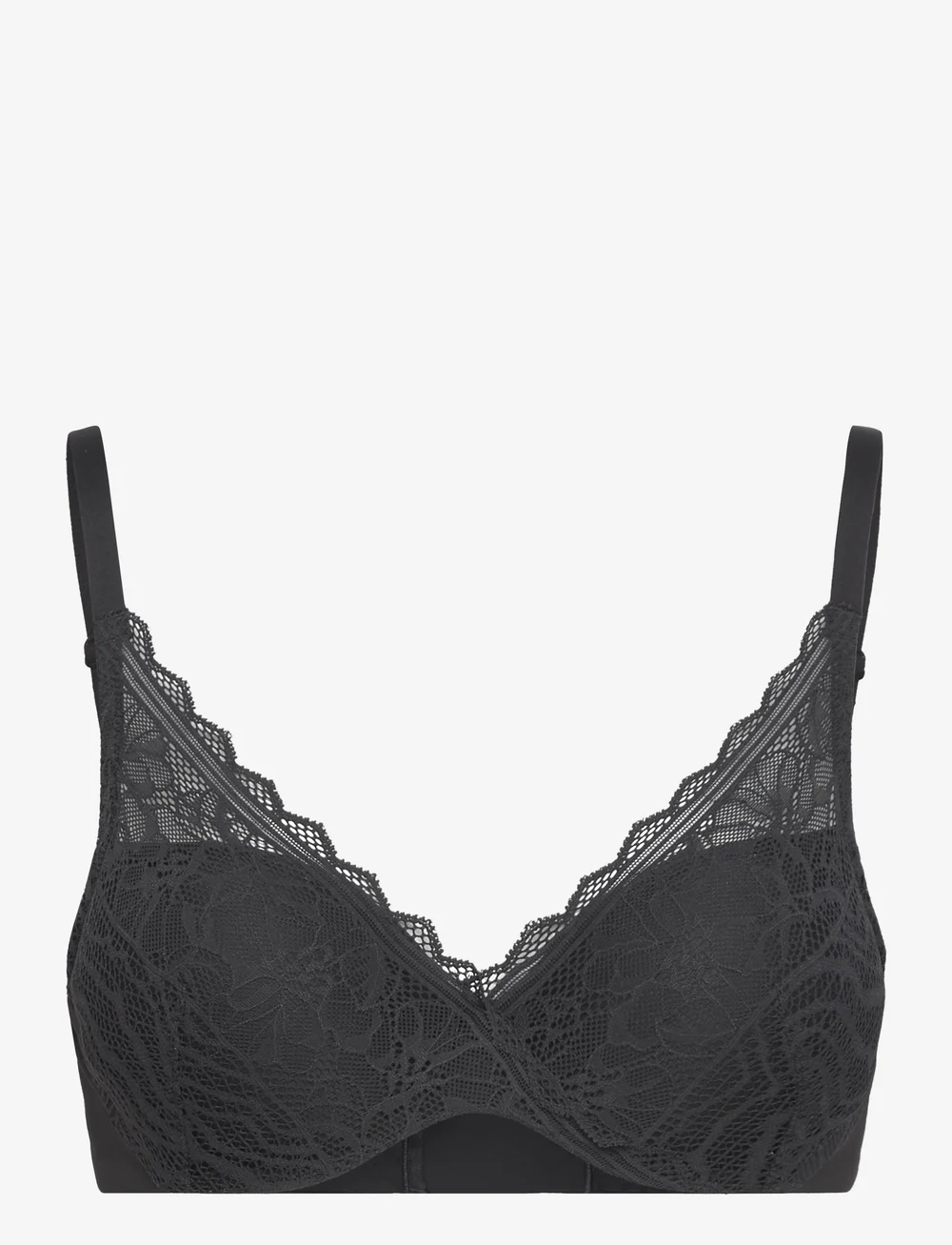 CHANTELLE - Floral Touch Covering Memory T-Shirt Bra - helkupa bh:ar - black - 1