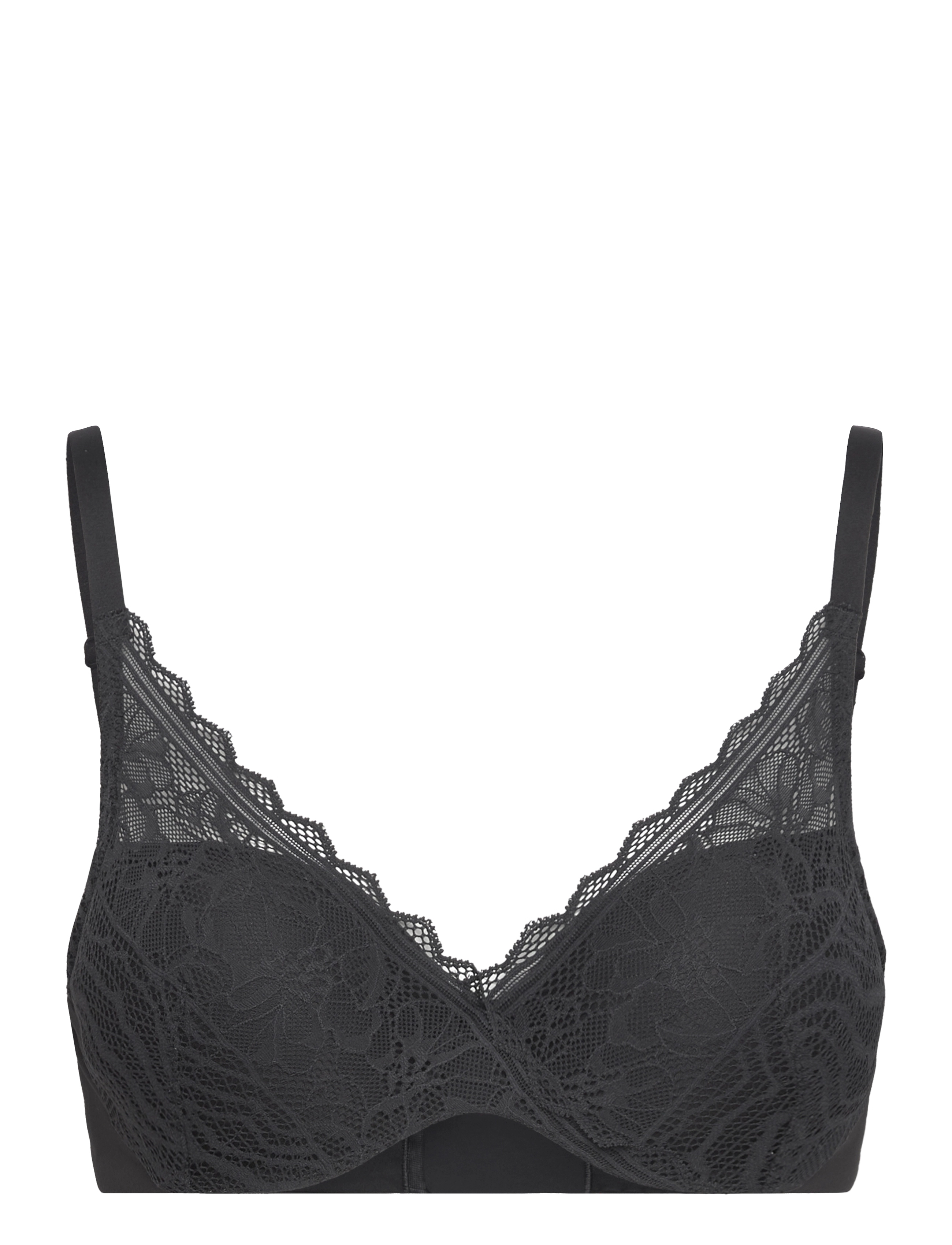 CHANTELLE FLORAL TOUCH T-shirt covering memory bra - Kampagne - BLACK / black