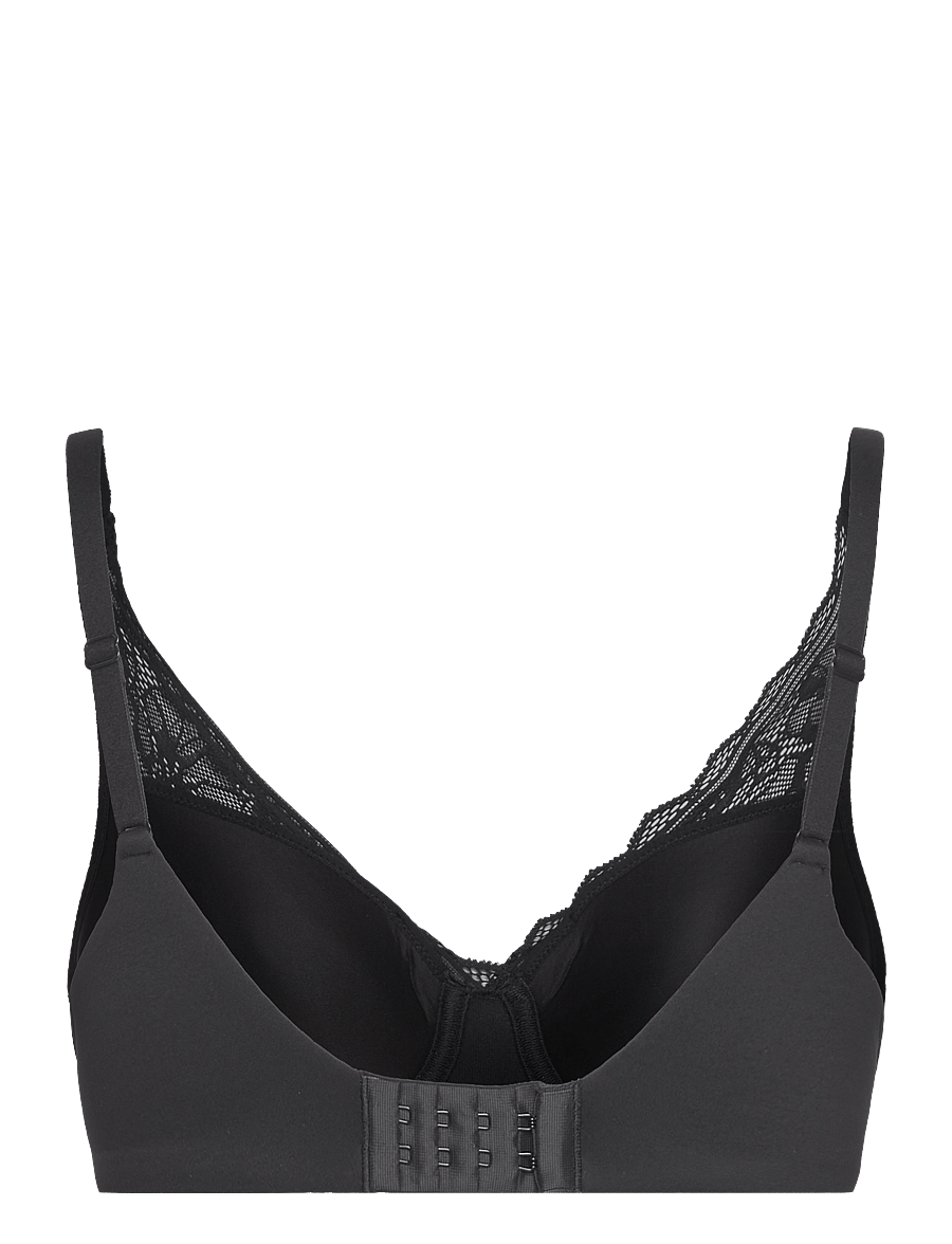 CHANTELLE - Floral Touch Covering Memory T-Shirt Bra - fuldskåls bh'er - black - 2