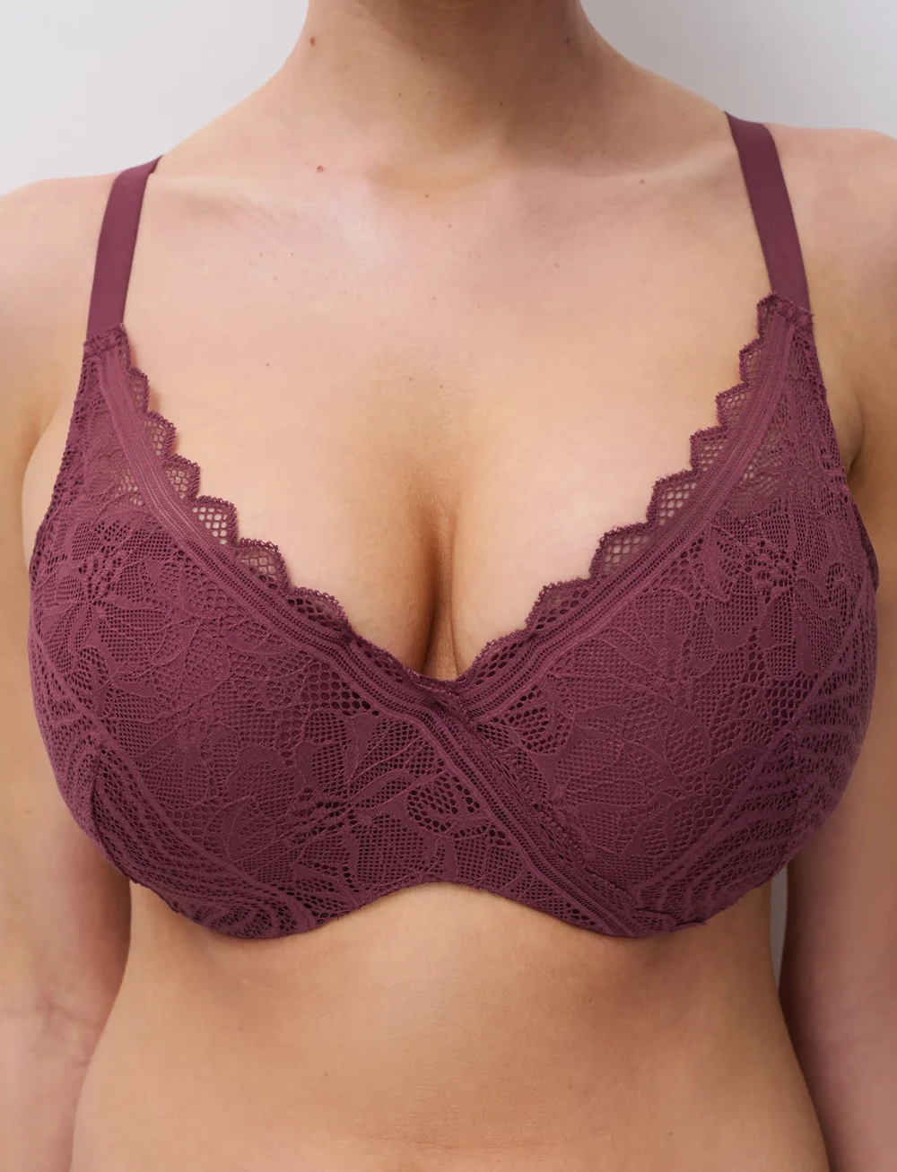 CHANTELLE - Floral Touch Covering Memory T-Shirt Bra - full cup bras - sienna - 3