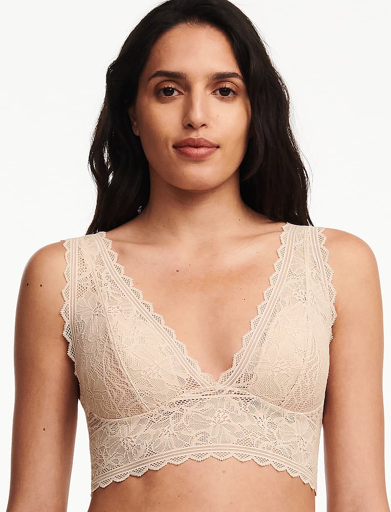 CHANTELLE - Floral Touch Wirefree bra - bügellose bhs - golden beige - 0