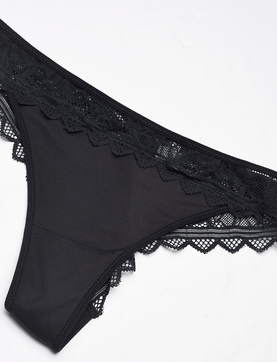 CHANTELLE - Floral Touch Tanga - g-strengur - black - 5