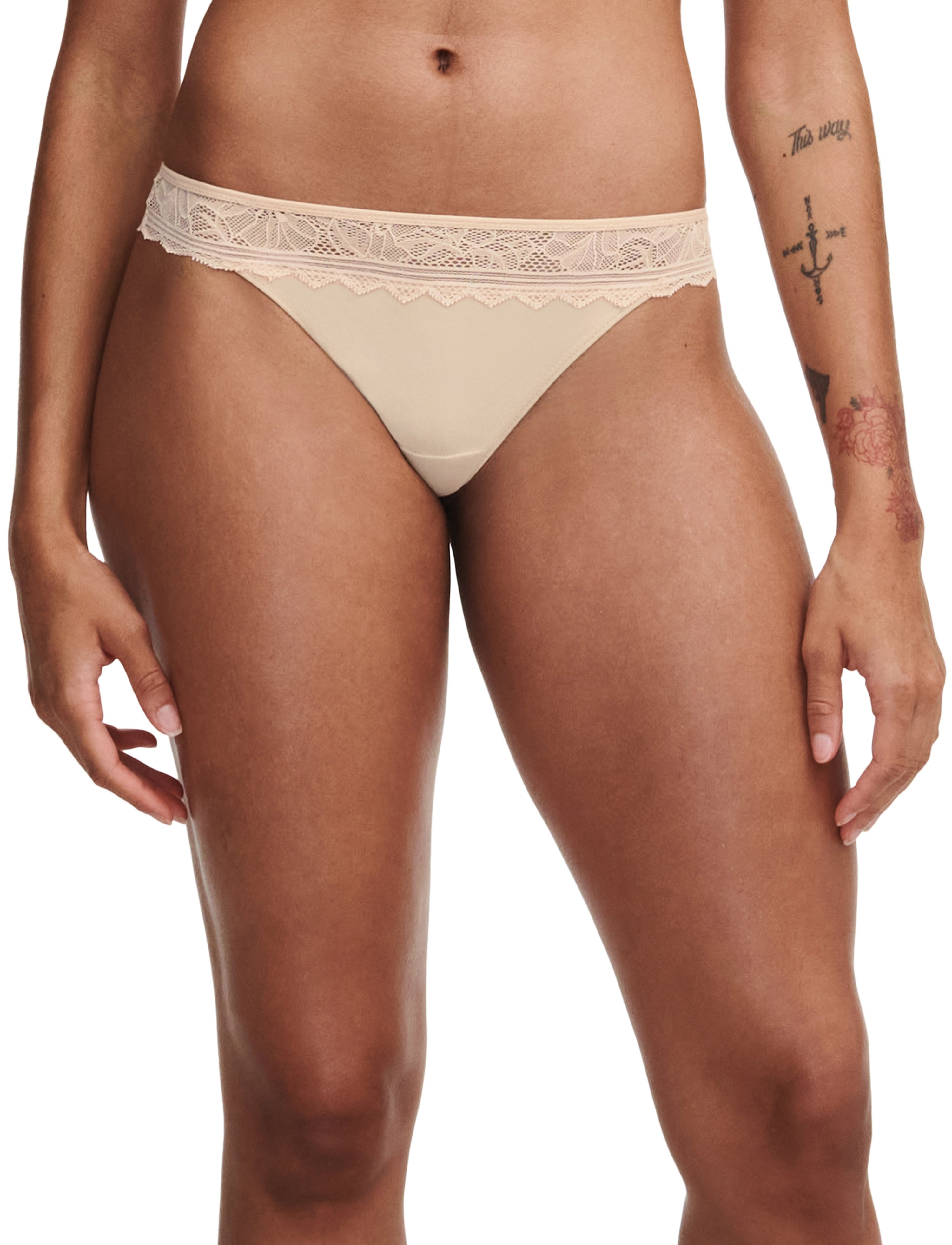 CHANTELLE Floral Touch Tanga, 36, Beige, Trusser > G-Streng, Dame