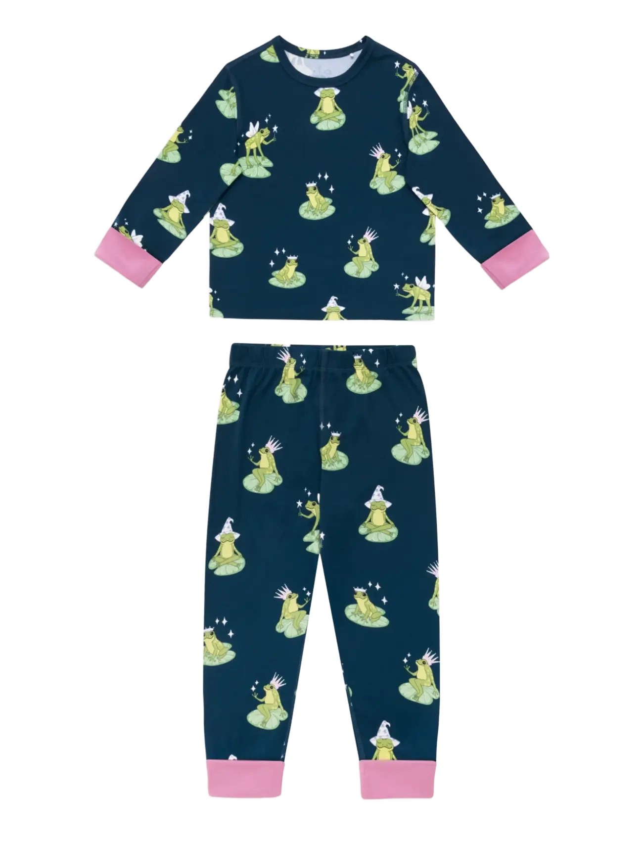 Chelsea Peers Kids Enchanted Frog Print Long Pyjama Set - Komplektid - TEAL / navy