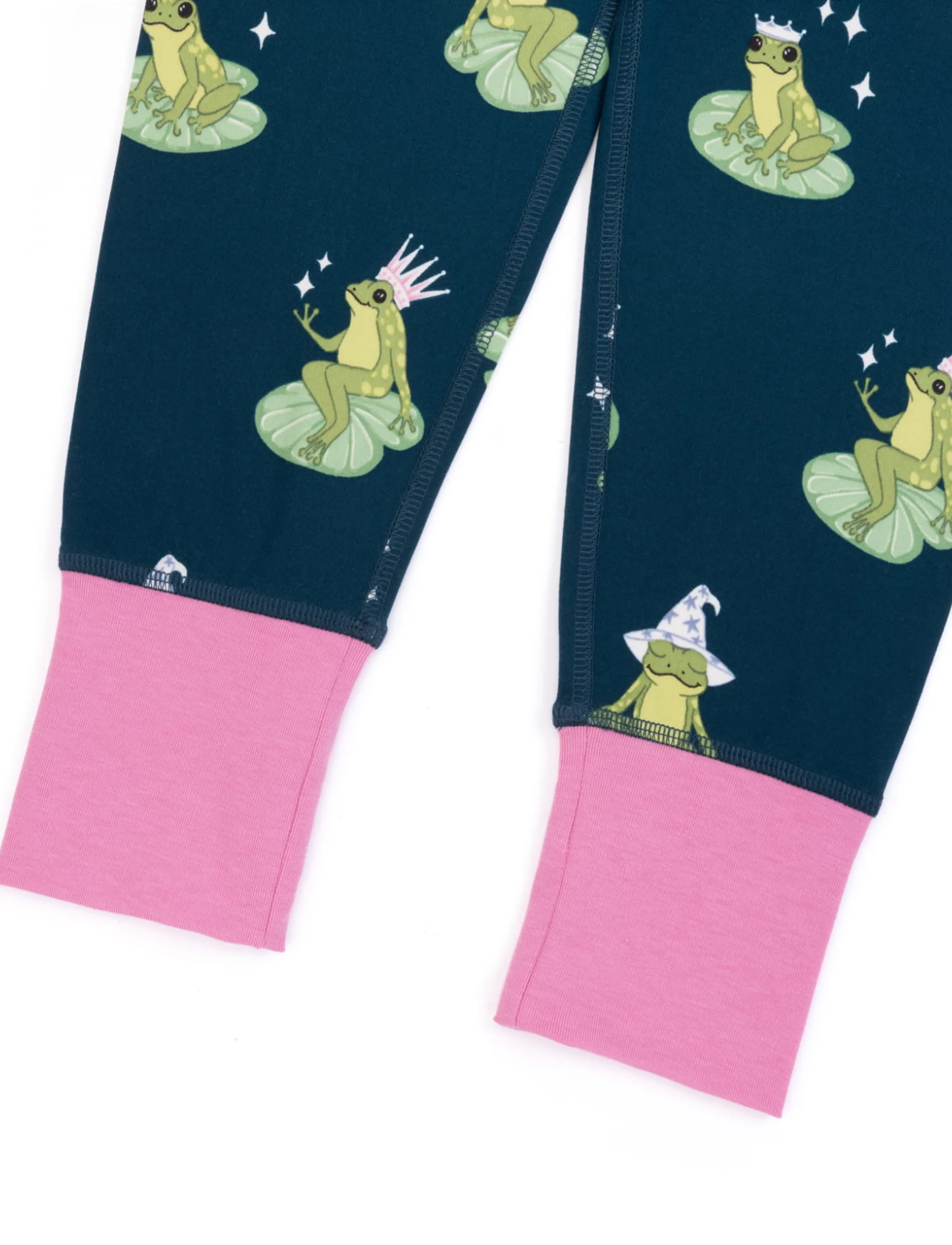 Chelsea Peers - Kids Enchanted Frog Print Long Pyjama Set - komplektid - teal - 1
