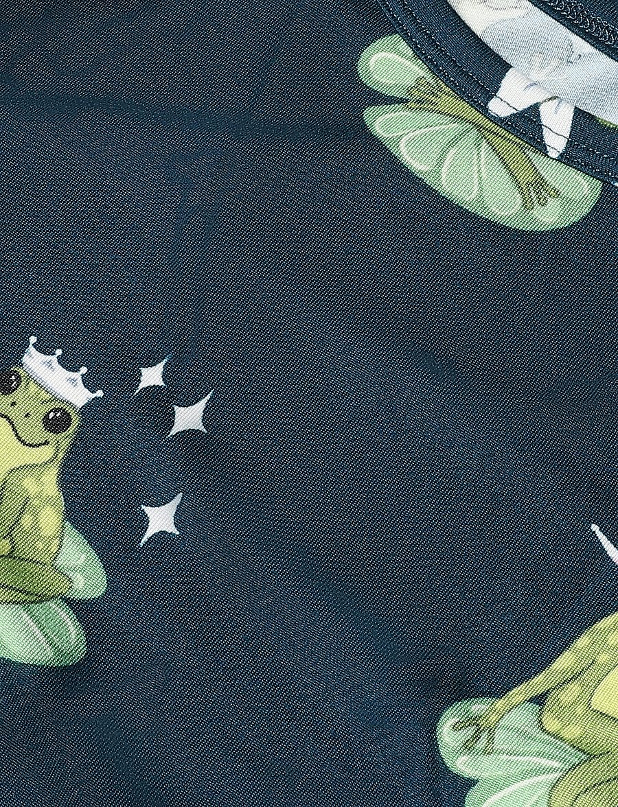 Chelsea Peers - Kids Enchanted Frog Print Long Pyjama Set - pyjamassæt - teal - 2