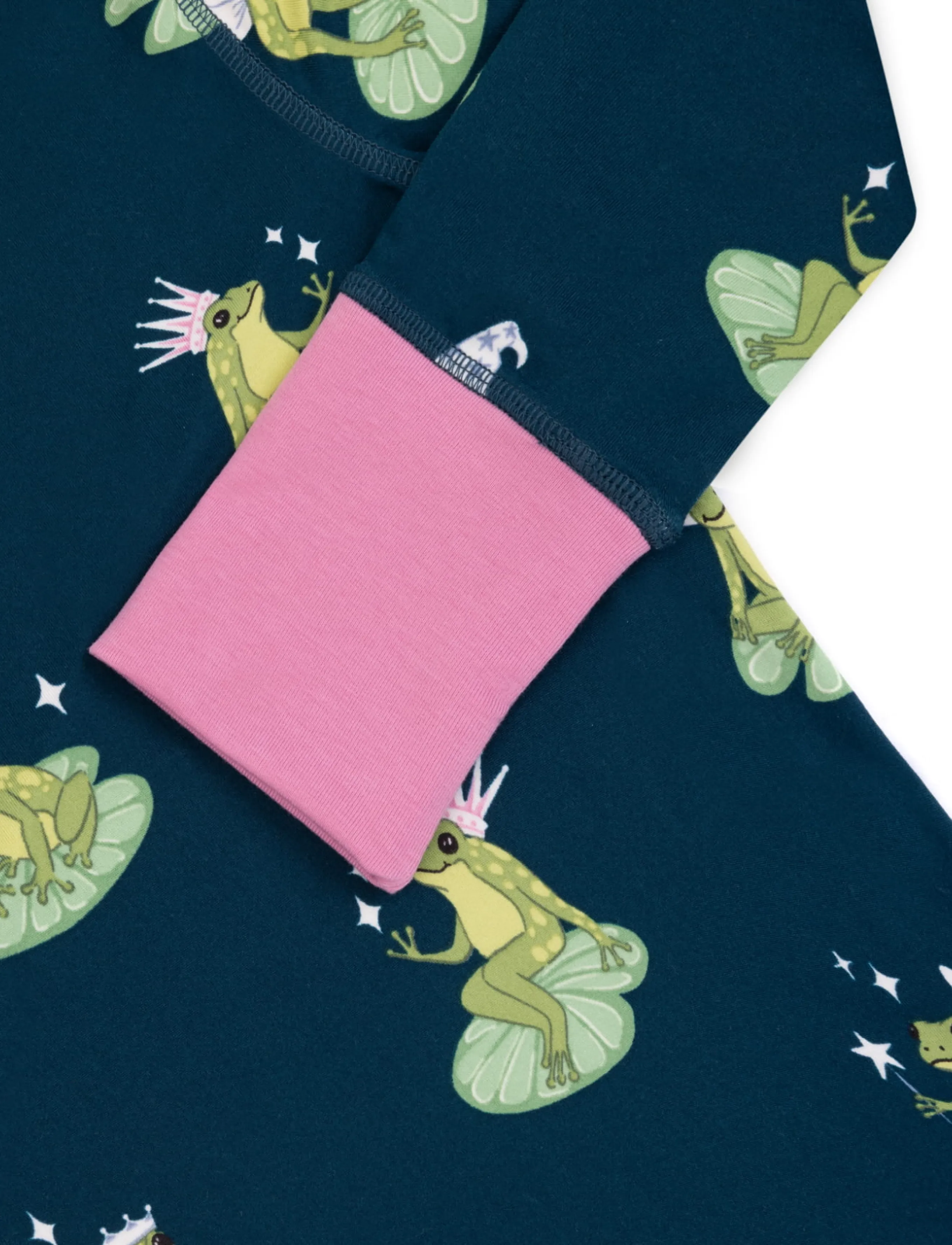 Chelsea Peers - Kids Enchanted Frog Print Long Pyjama Set - komplektid - teal - 2