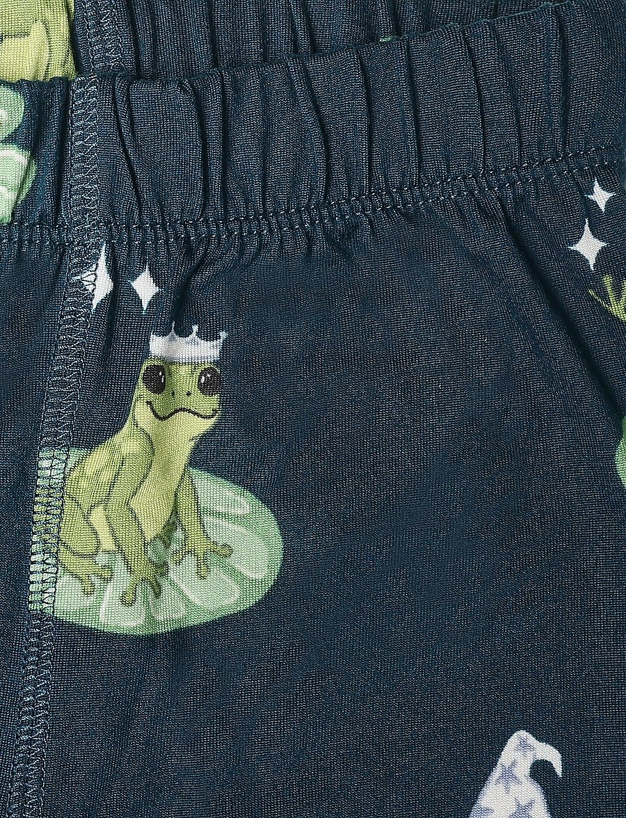 Chelsea Peers - Kids Enchanted Frog Print Long Pyjama Set - pyjamassæt - teal - 4