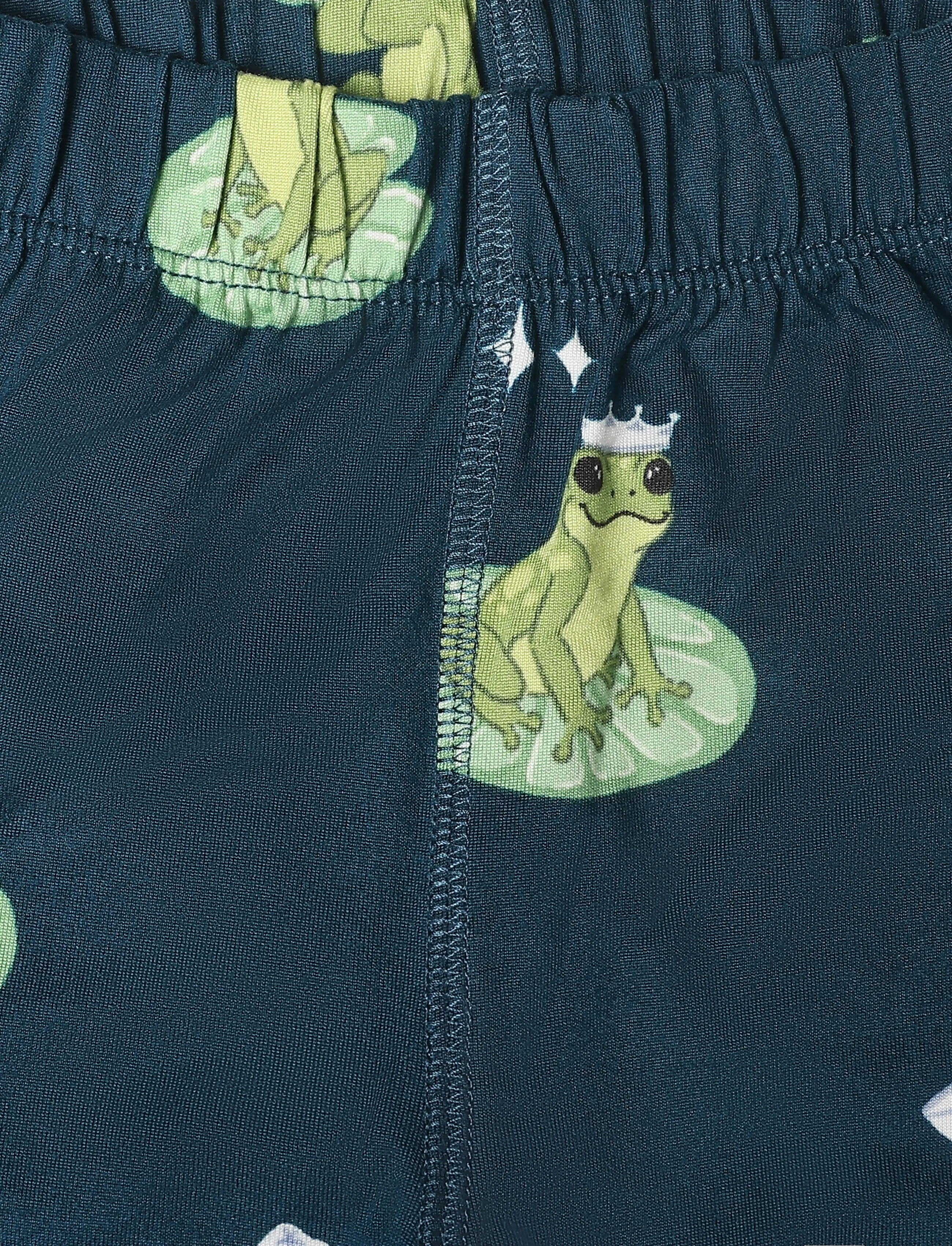 Chelsea Peers - Kids Enchanted Frog Print Long Pyjama Set - sets - teal - 5