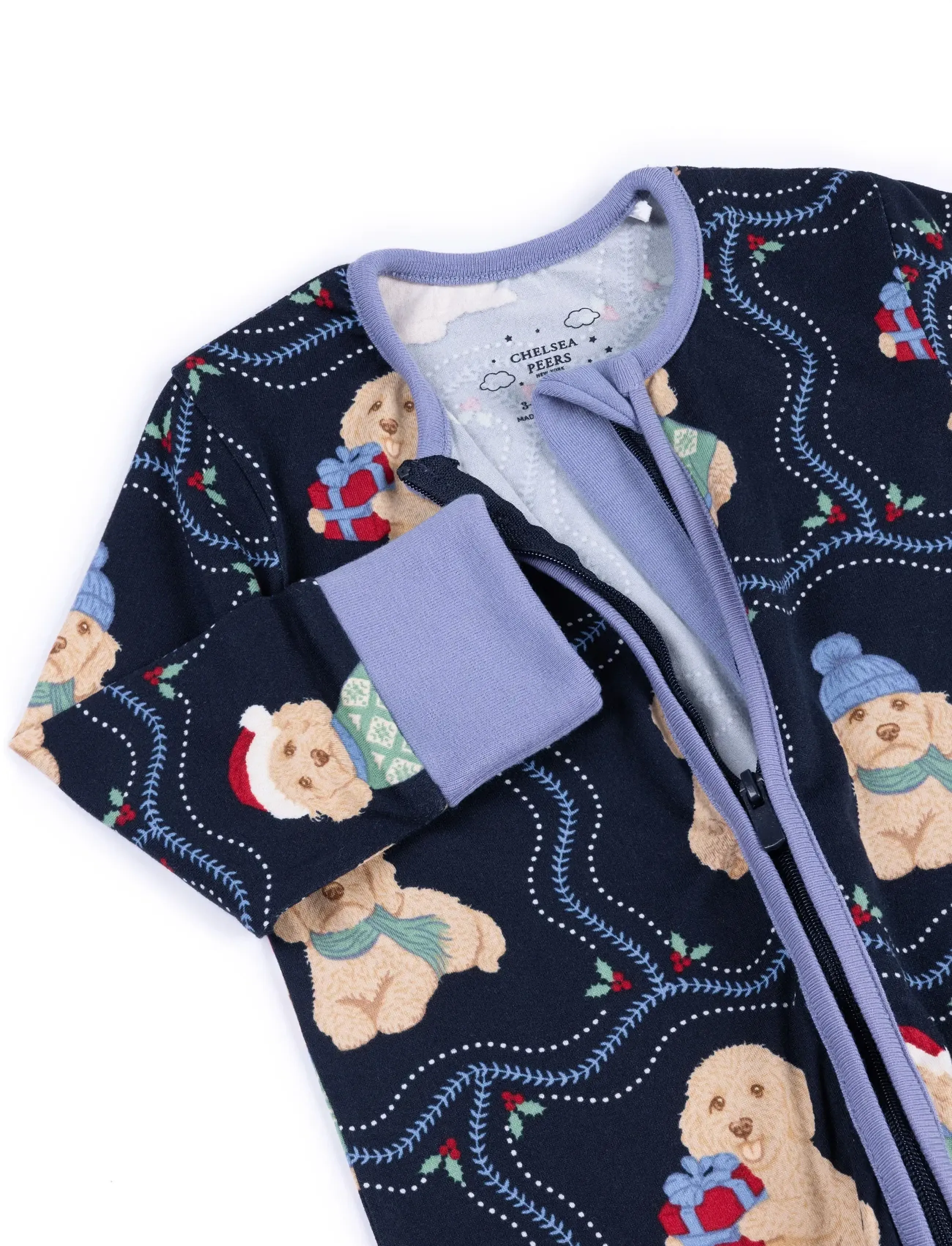 Chelsea Peers - Baby Chip Christmas Sleepsuit - natdragter - navy - 1